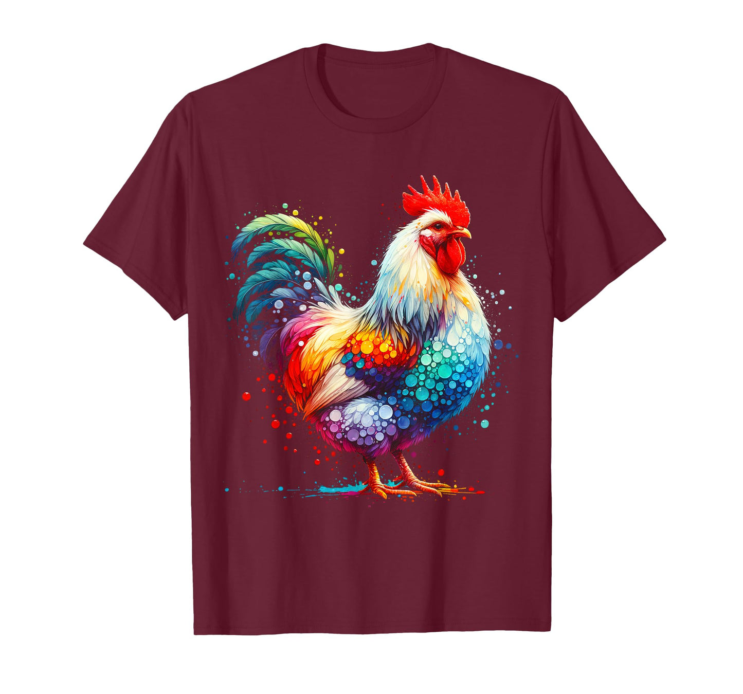 Chicken Art Graphic Women Farm Chicken Lover Funny Colorful T-Shirt