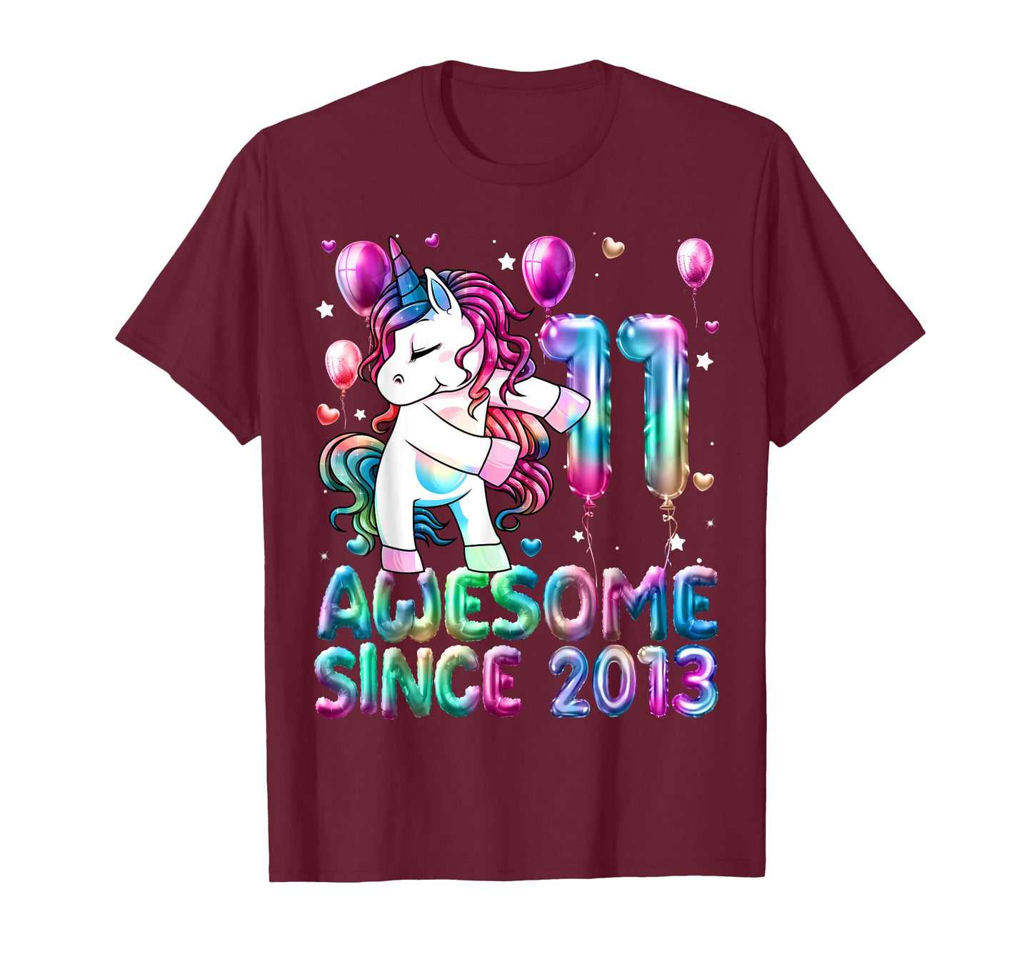 Flossing Unicorn 11 Year Old 11th Birthday Girl Unicorn T-Shirt