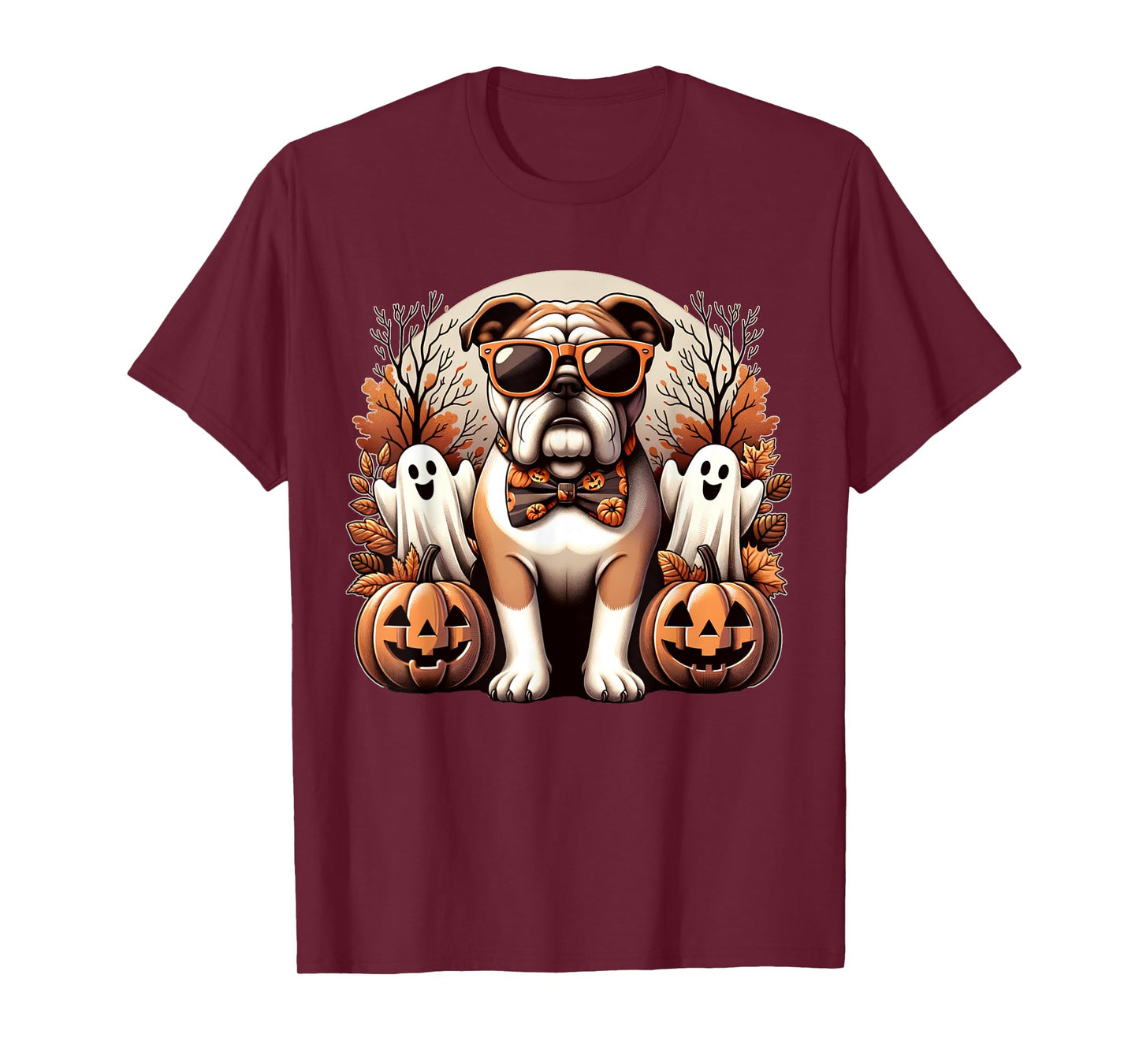 Funny Halloween Bulldog Dog Lover Spooky Season Bull Dog T-Shirt