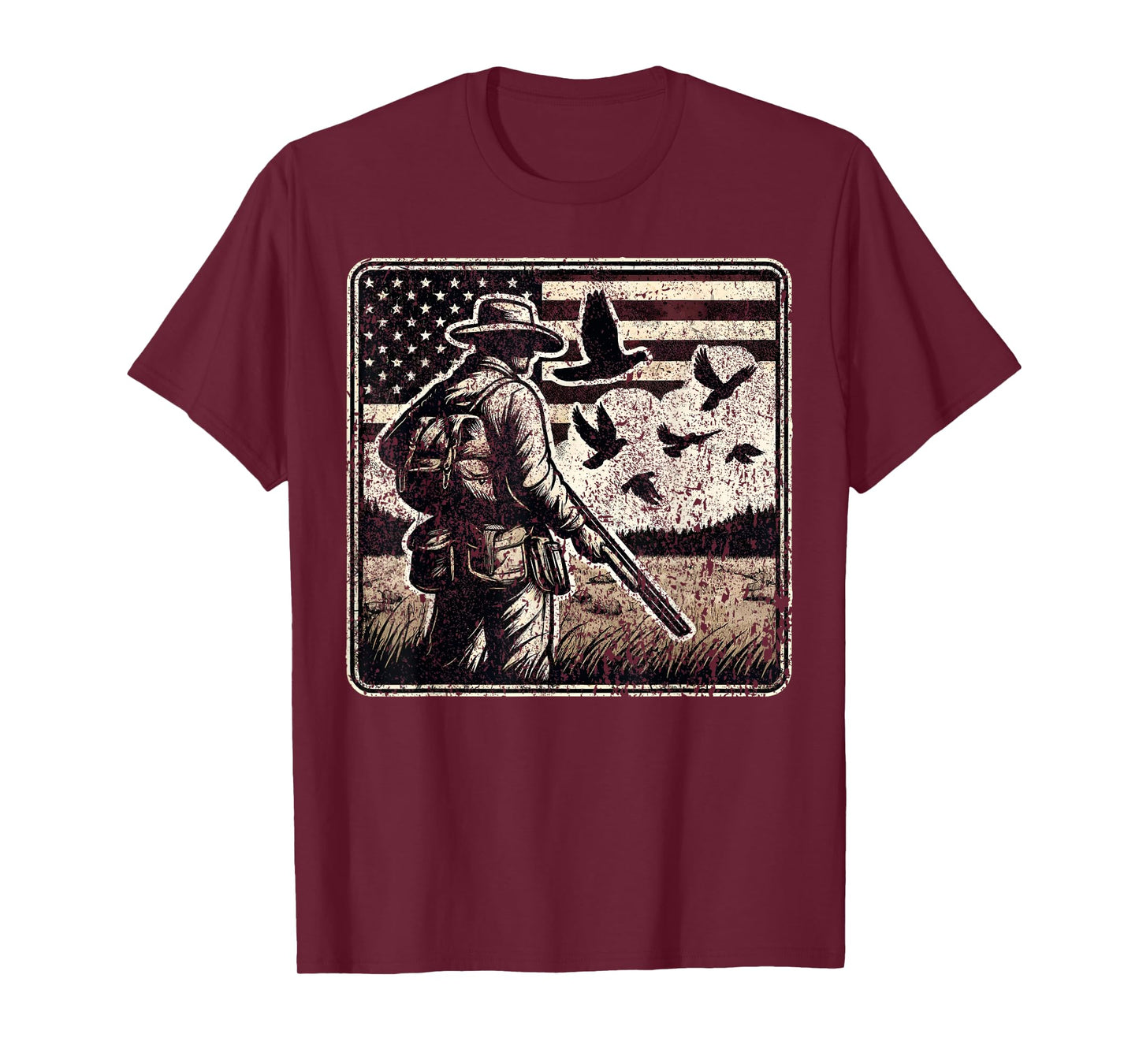 Dove Hunting I American Flag Dove Shooting I Dove Hunter T-Shirt