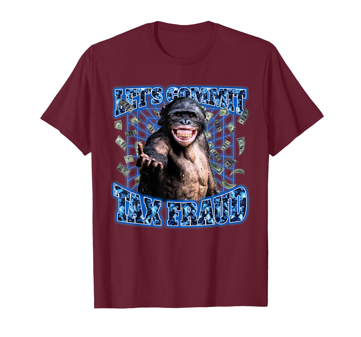 Let's Commit Tax Fraud Vintage Bootleg Rap 90s Monkey T-Shirt