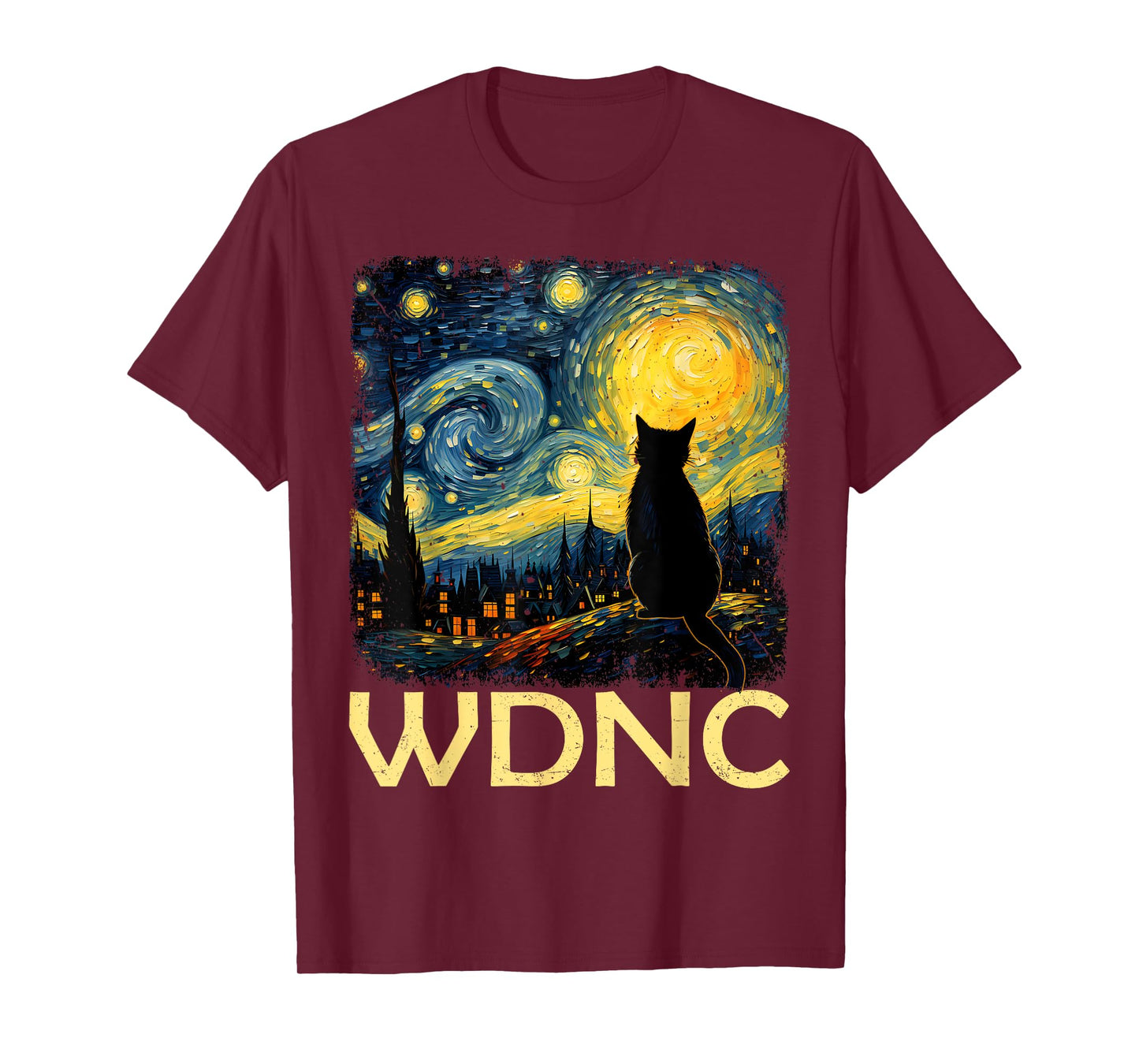 Vintage WDNC Cat Night T-Shirt