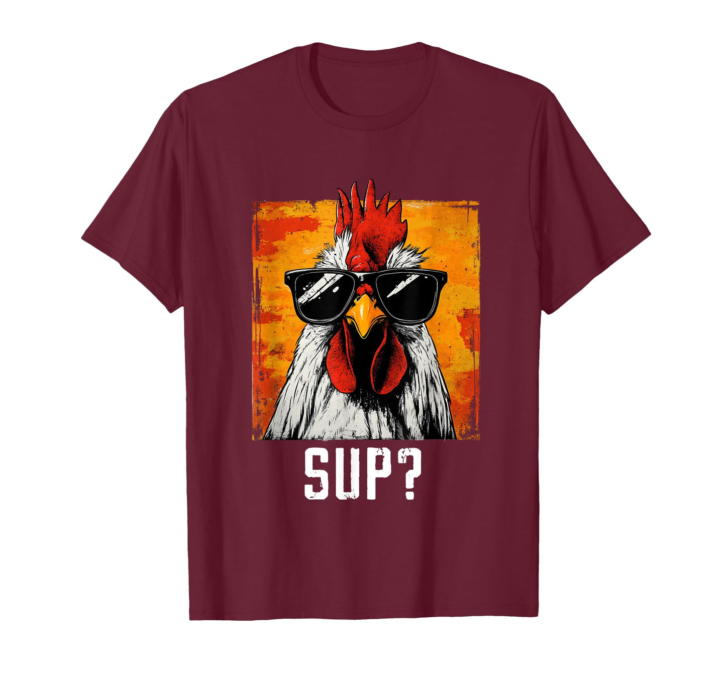 Sup Chicken Sunglasses Animal Farm Farmer T-Shirt