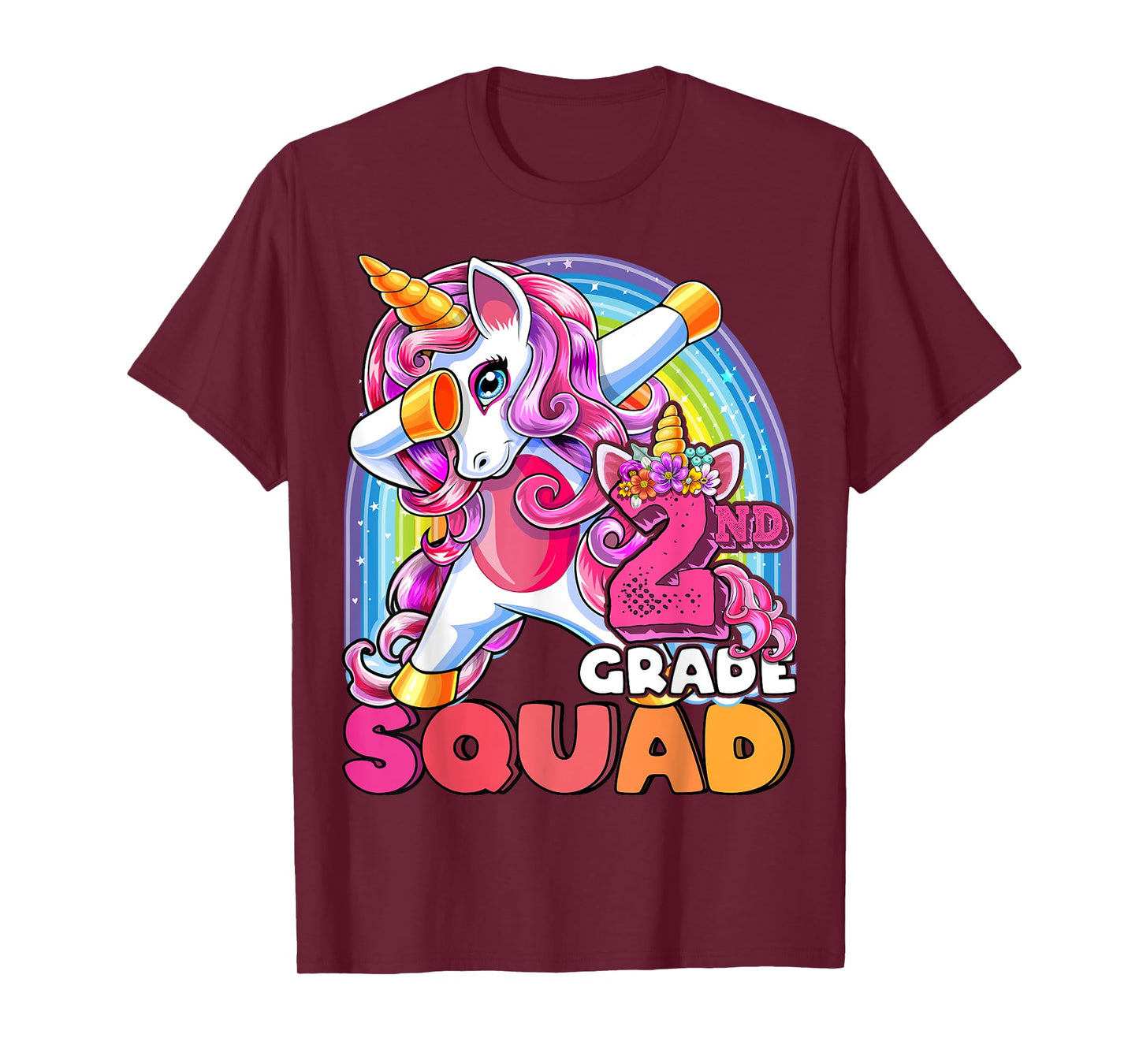2nd Grade Squad Dabbing Unicorn Back to School Girls Gift T-Shirt