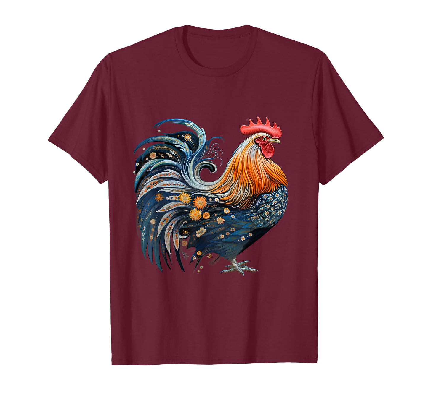 rooster chicken female fighting cock bird farmland earth day T-Shirt