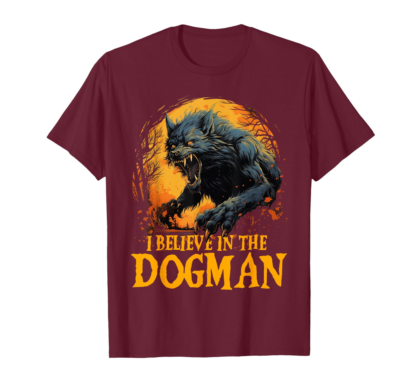 I Believe in the Dogman Michigan Cryptid LBL Cryptozoology T-Shirt