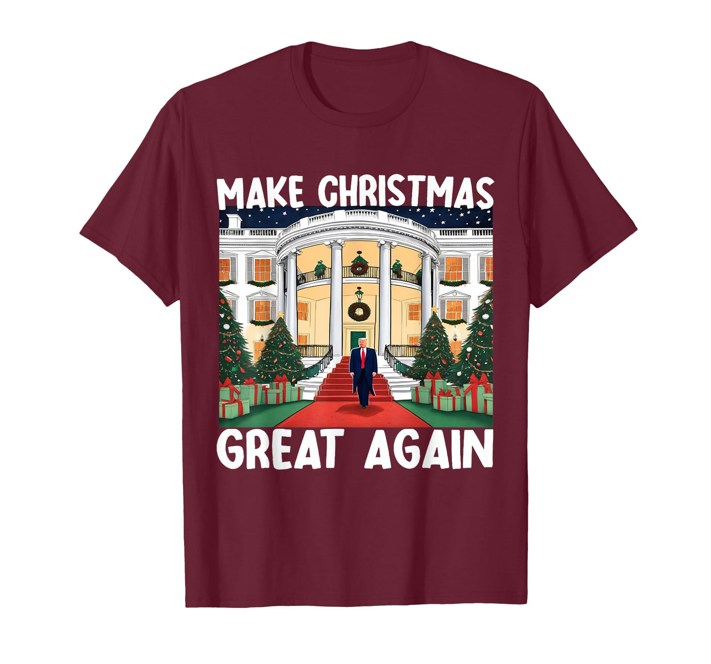 Trump Make Christmas Great Again Funny Xmas Pajama Men Women T-Shirt