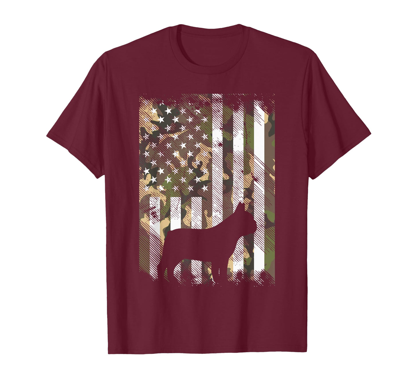 Camo US Flag French Bulldog Frenchie Patriot Dog Lover Gift T-Shirt