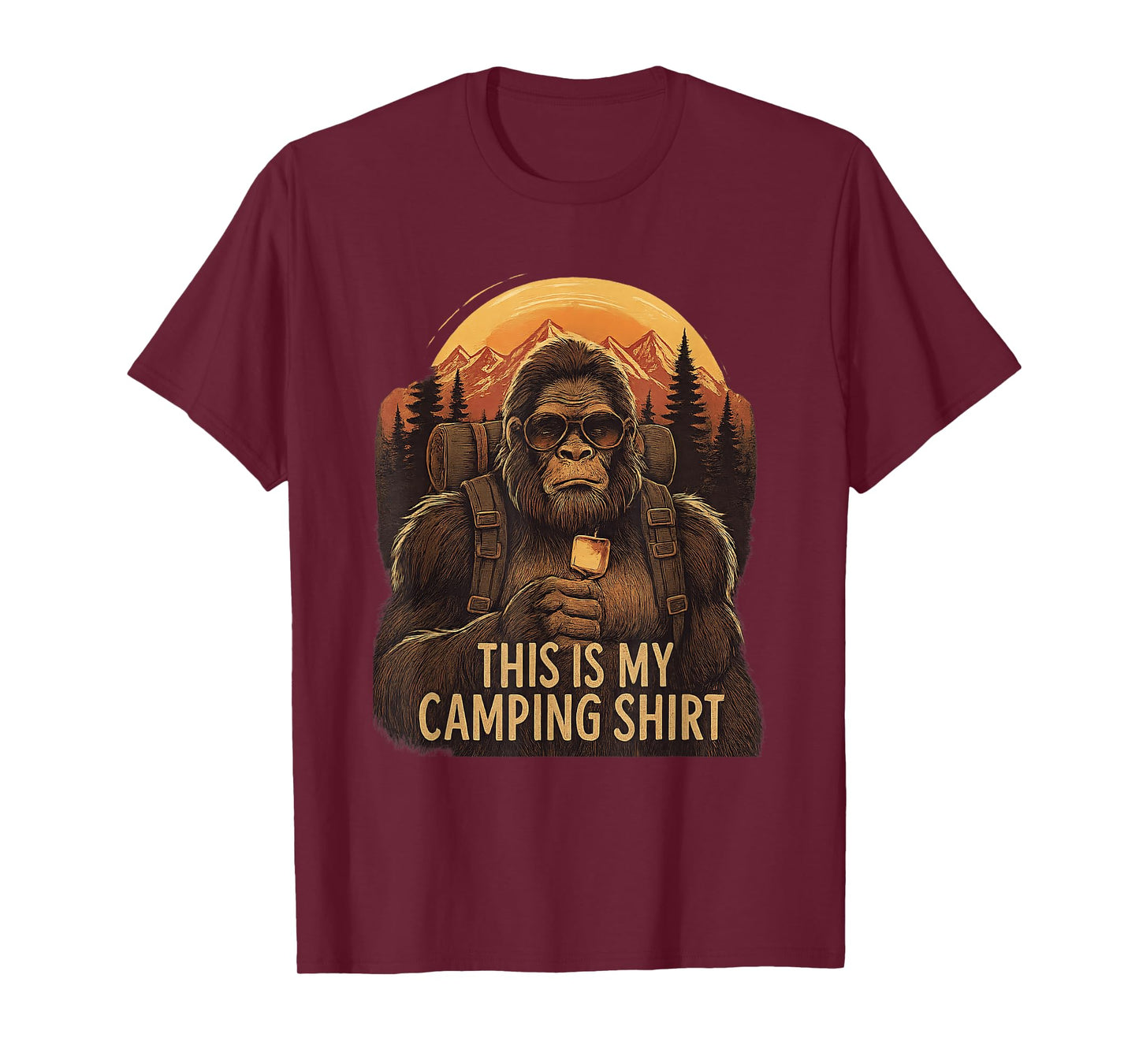 Bigfoot Camping Mens Womens Kids This is My Camping T-Shirt