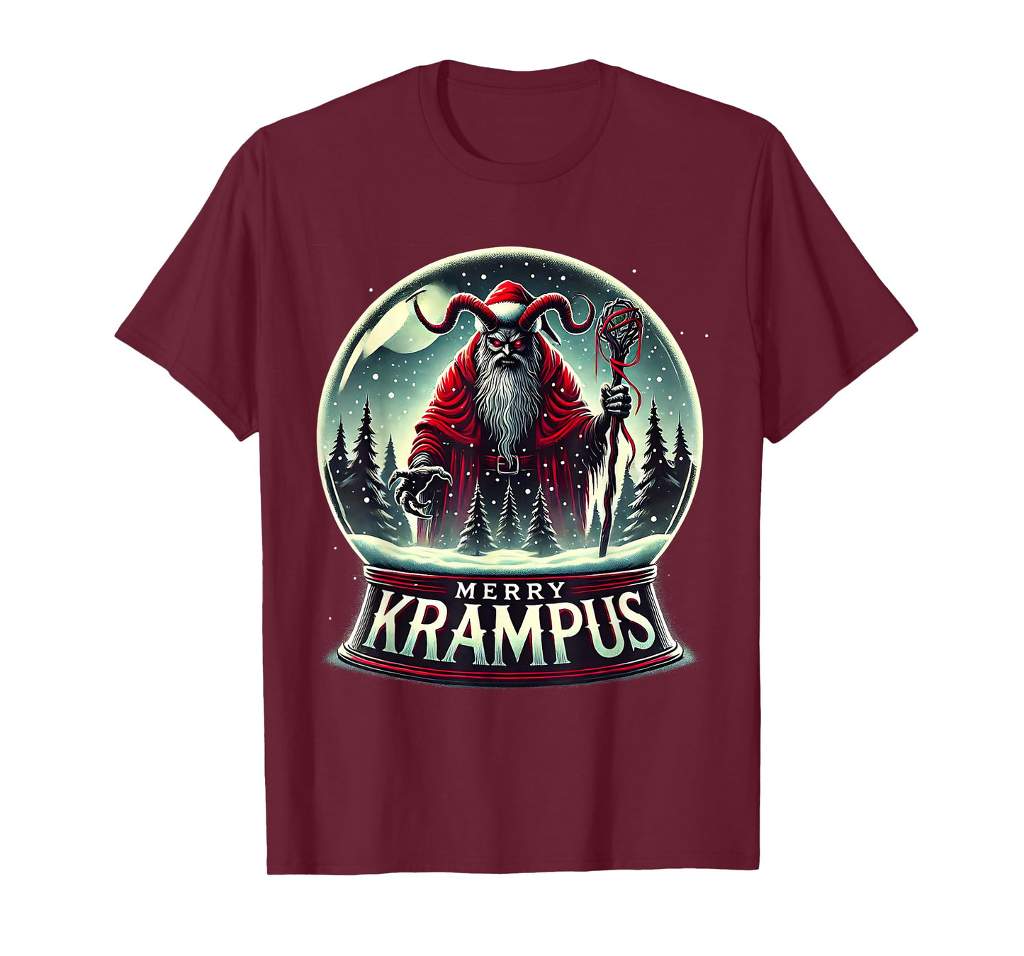 Krampus Is Coming To Town Horror Merry Krampus Christmas T-Shirt