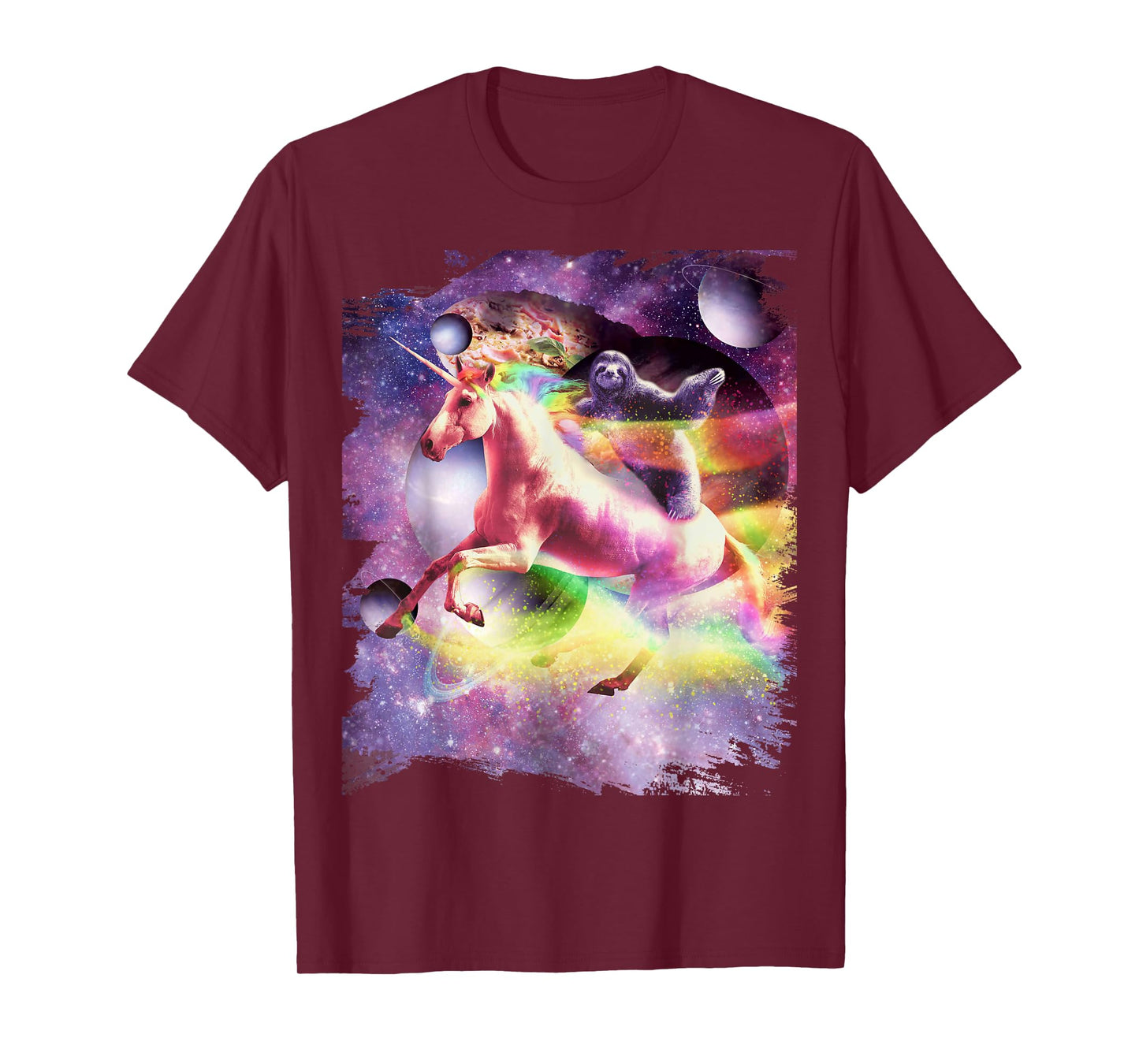 Space Sloth Riding On Unicorn T-Shirt