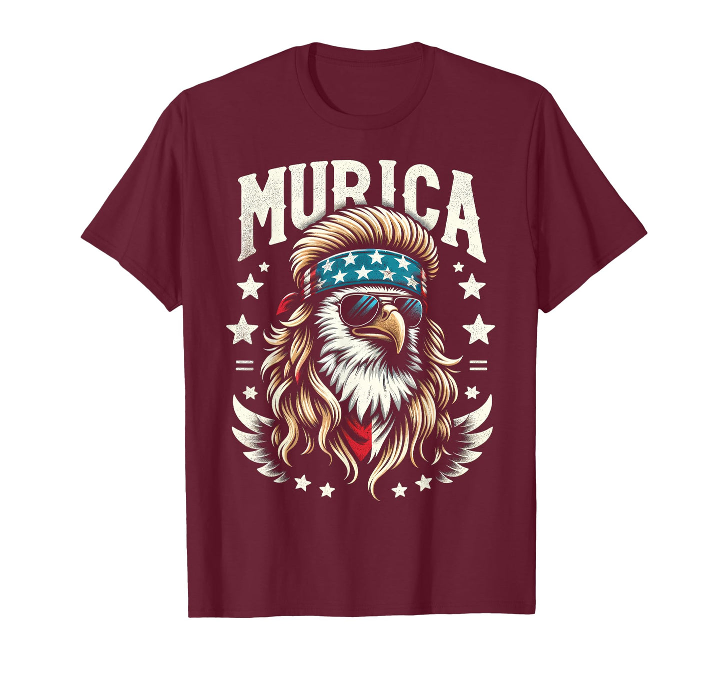 4th of July Patriotic Funny Eagle July 4th USA Murica Women Kids Men T-Shirt