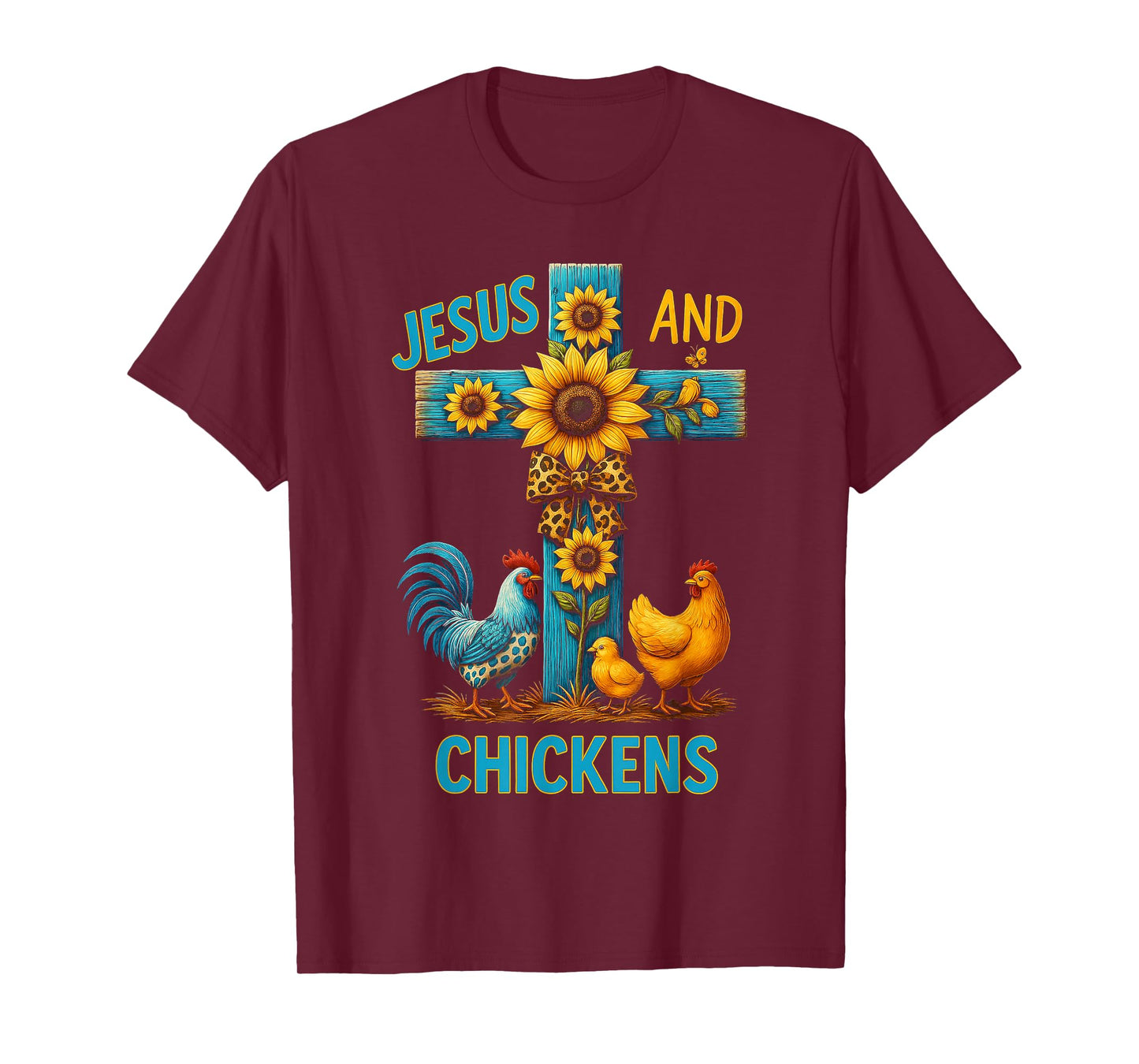 Chicken Raising and Jesus Praising Farm family Life Gifts T-Shirt