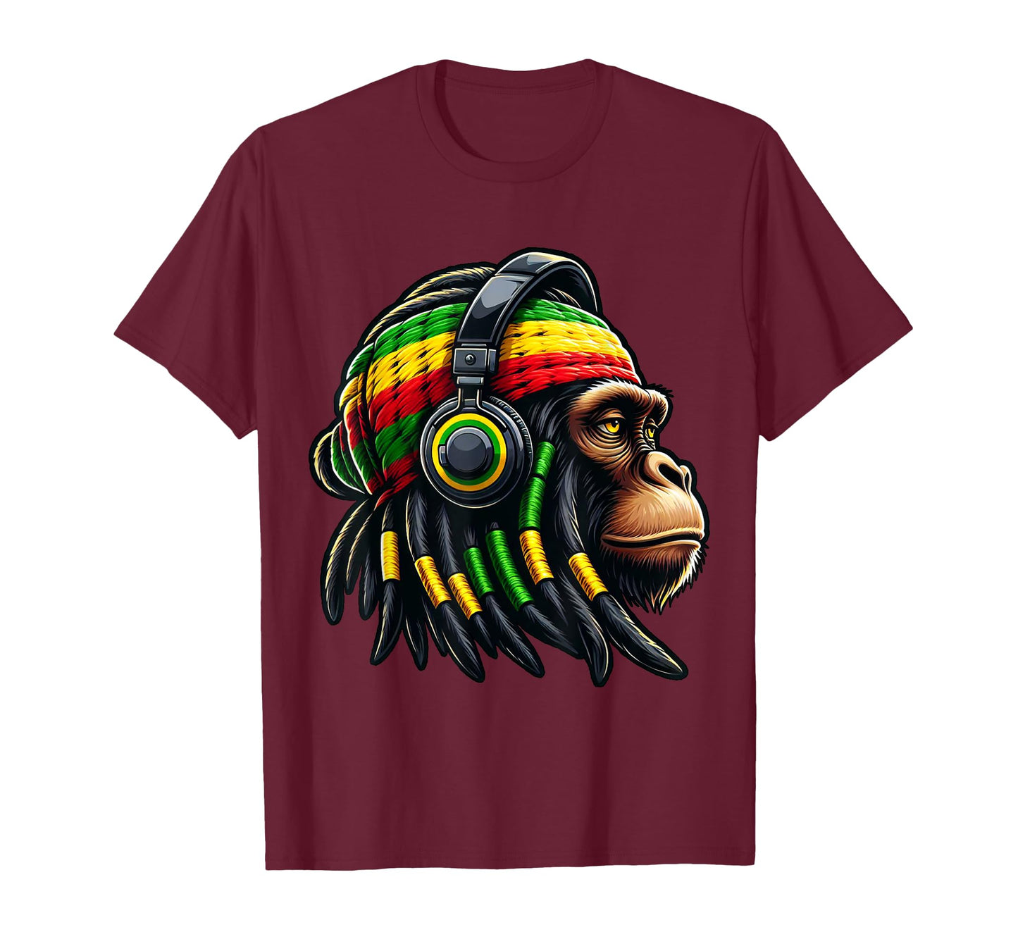 Jamaica Roots Reggae Chimpanzee Rastafari Monkey T-Shirt