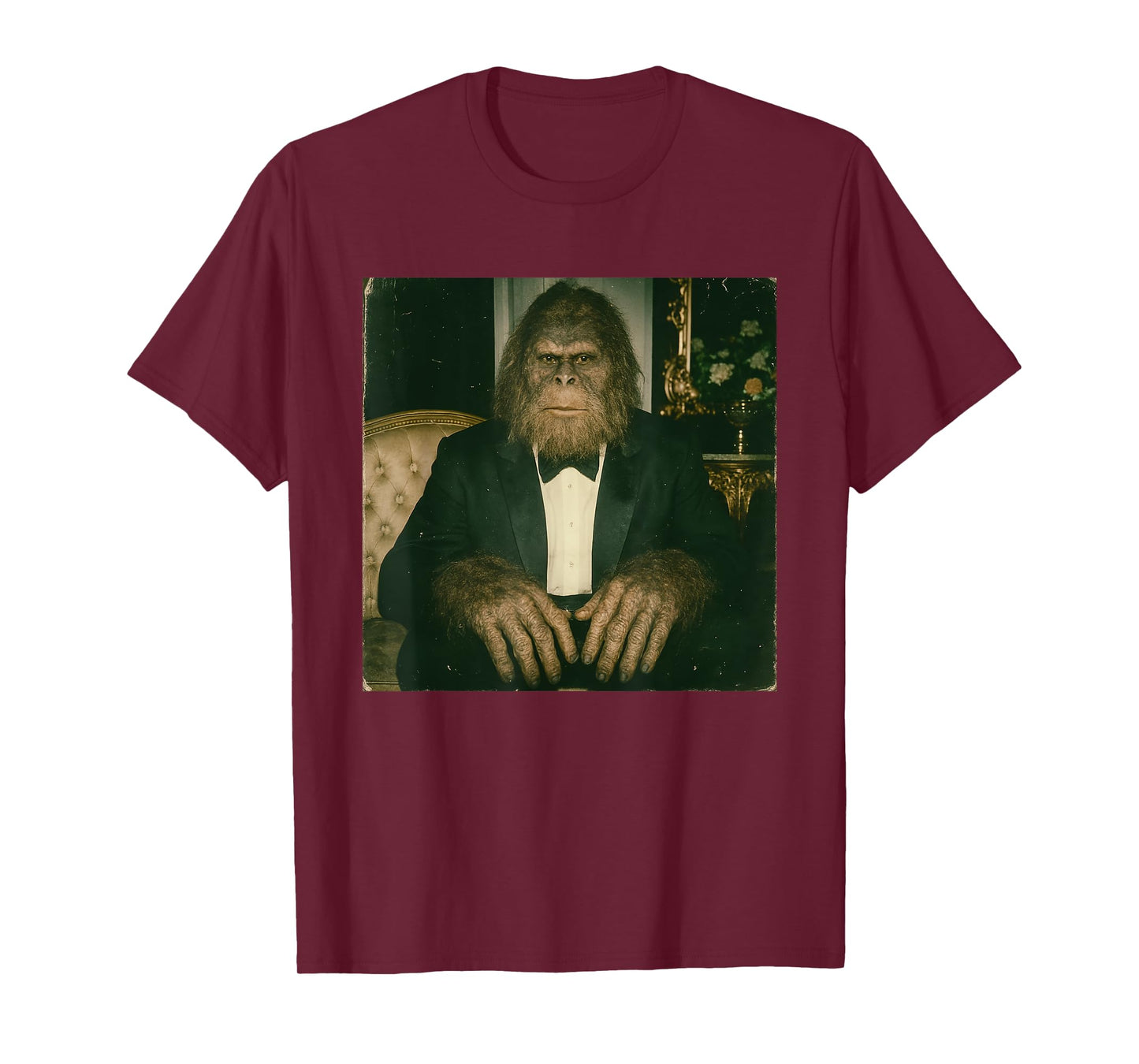 Rizz Bigfoot | Elegant Bigfoot in Tuxedo Cryptid Meme T-Shirt