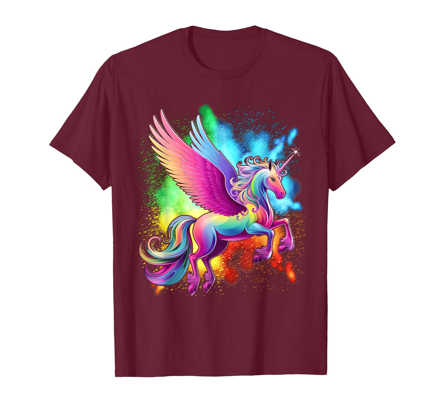 Purple Unicorn Colorful Psychedelic kawaii Trippy alt T-Shirt