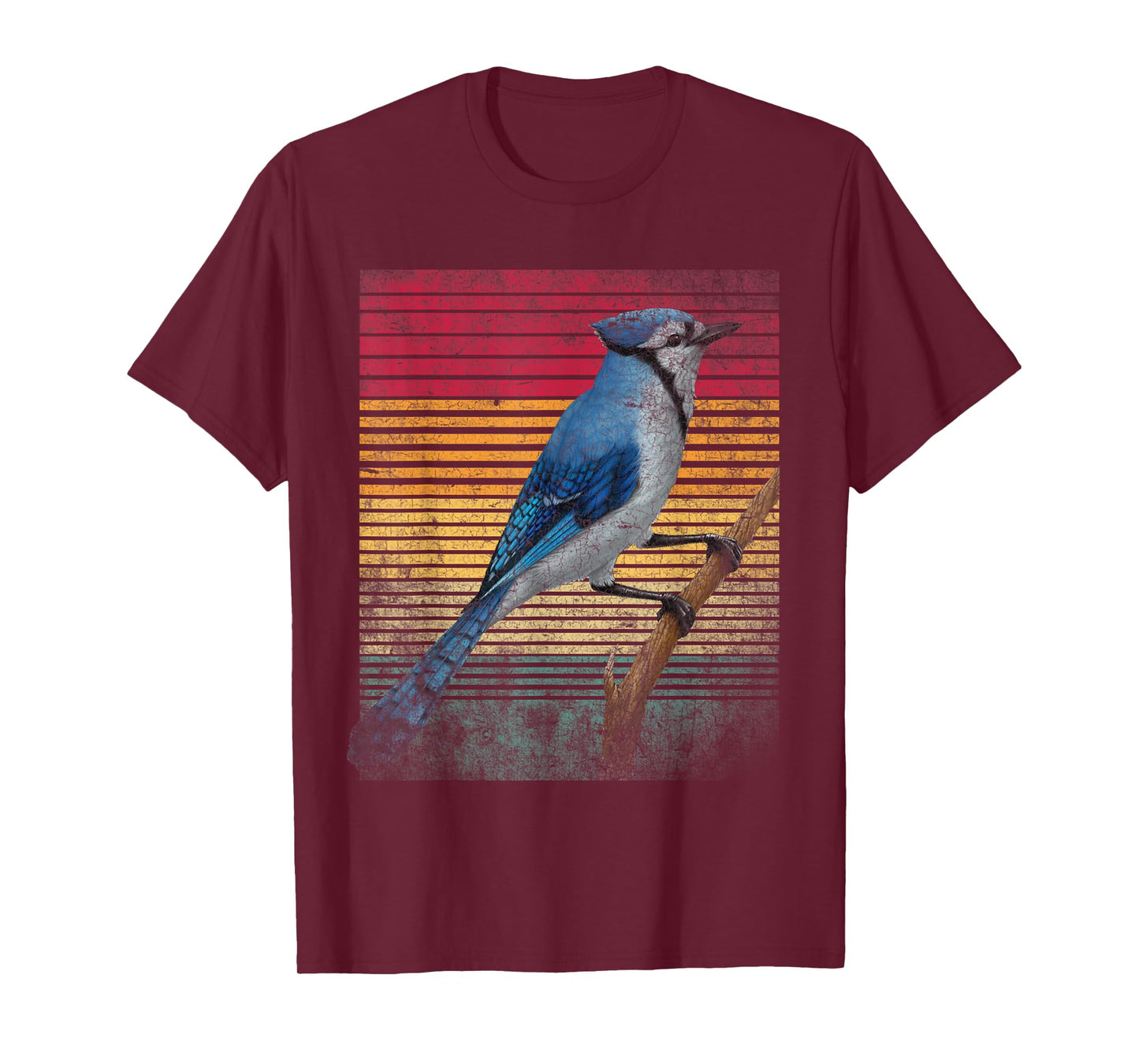Vintage Retro Blue Jay Bird T-Shirt