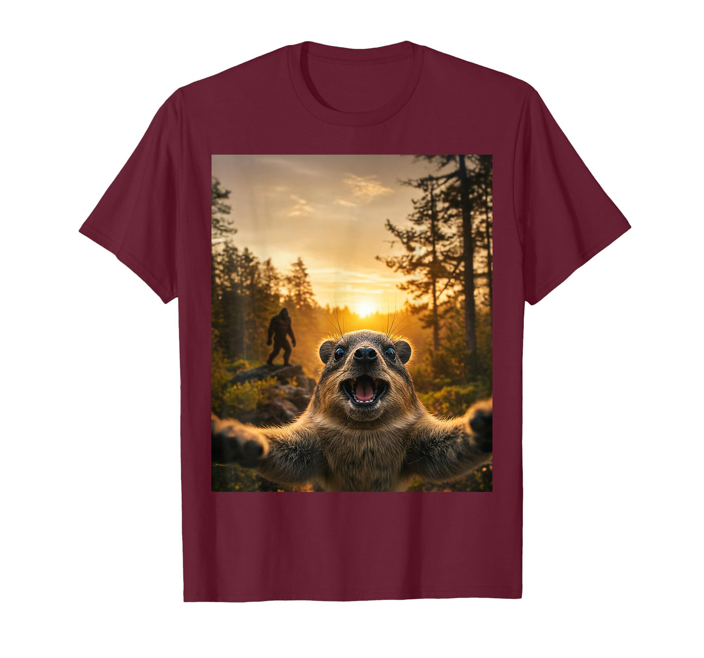 Rock Hyrax Selfie Phone Photo Funny Bigfoot Sighting Awawa T-Shirt