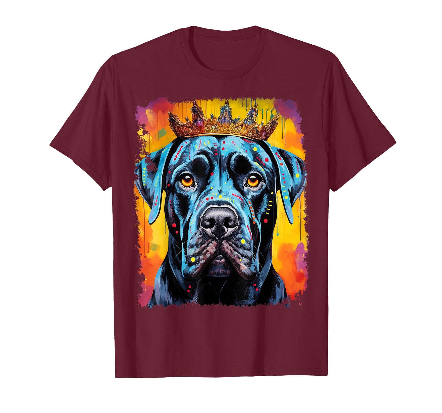 Pop Art Dog Cane Corso King Queen T-Shirt