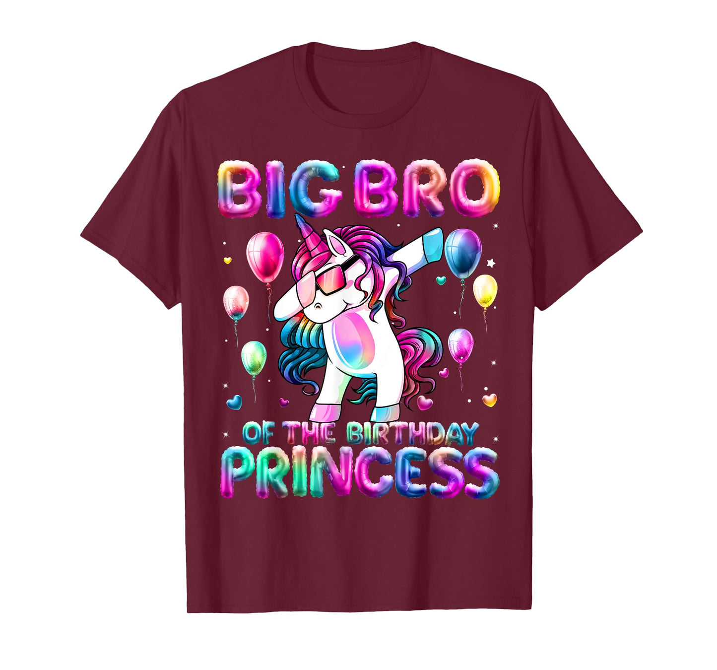 Brother of the Birthday Princess Girl Dabbing Unicorn Bro T-Shirt