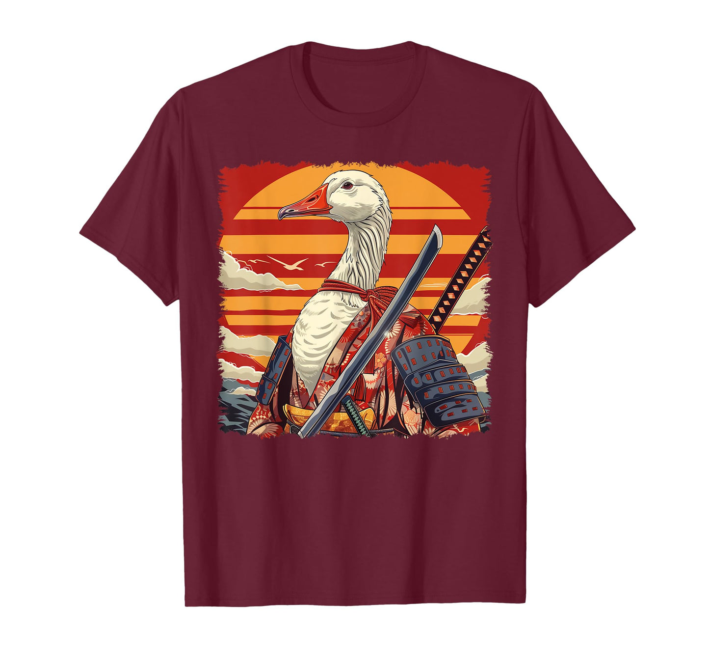 Goose Duck Japanese Art Samurai Ukiyo-e T-Shirt