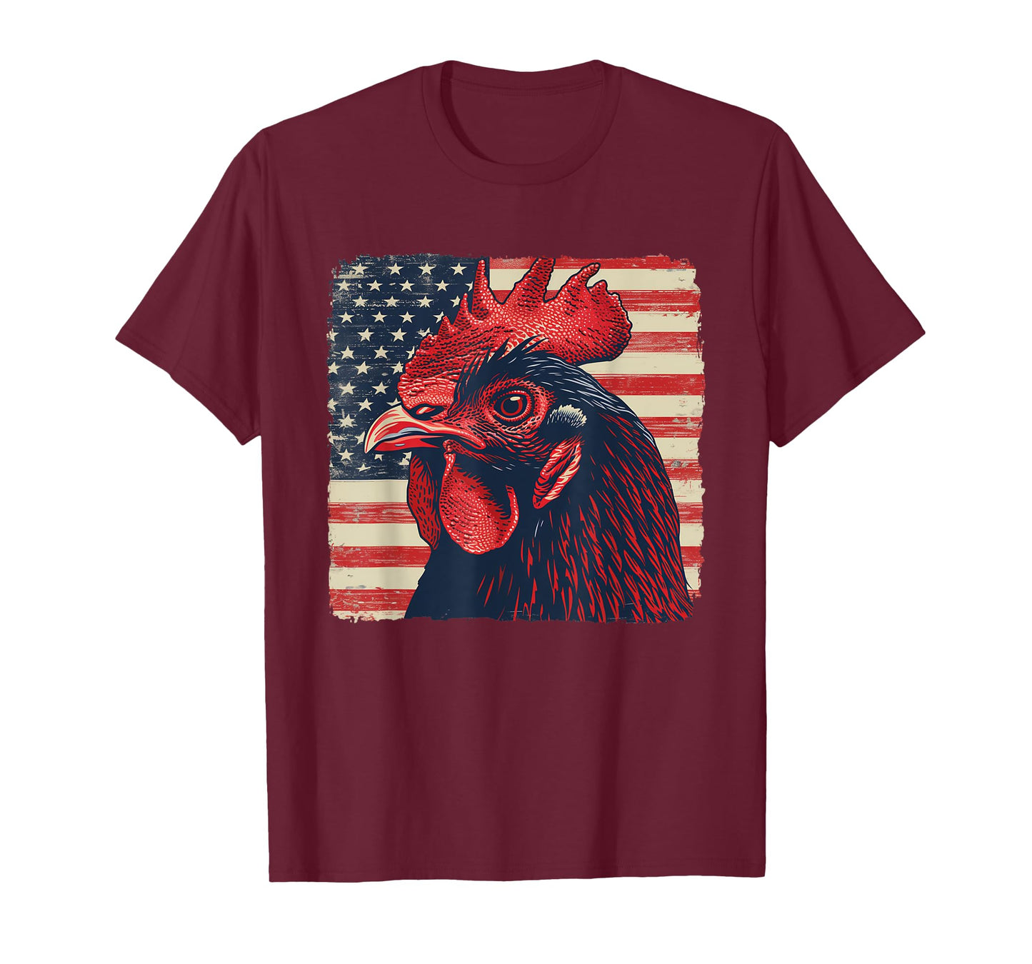 American Patriot Chicken Tee 4th of July Women Men T-Shirt