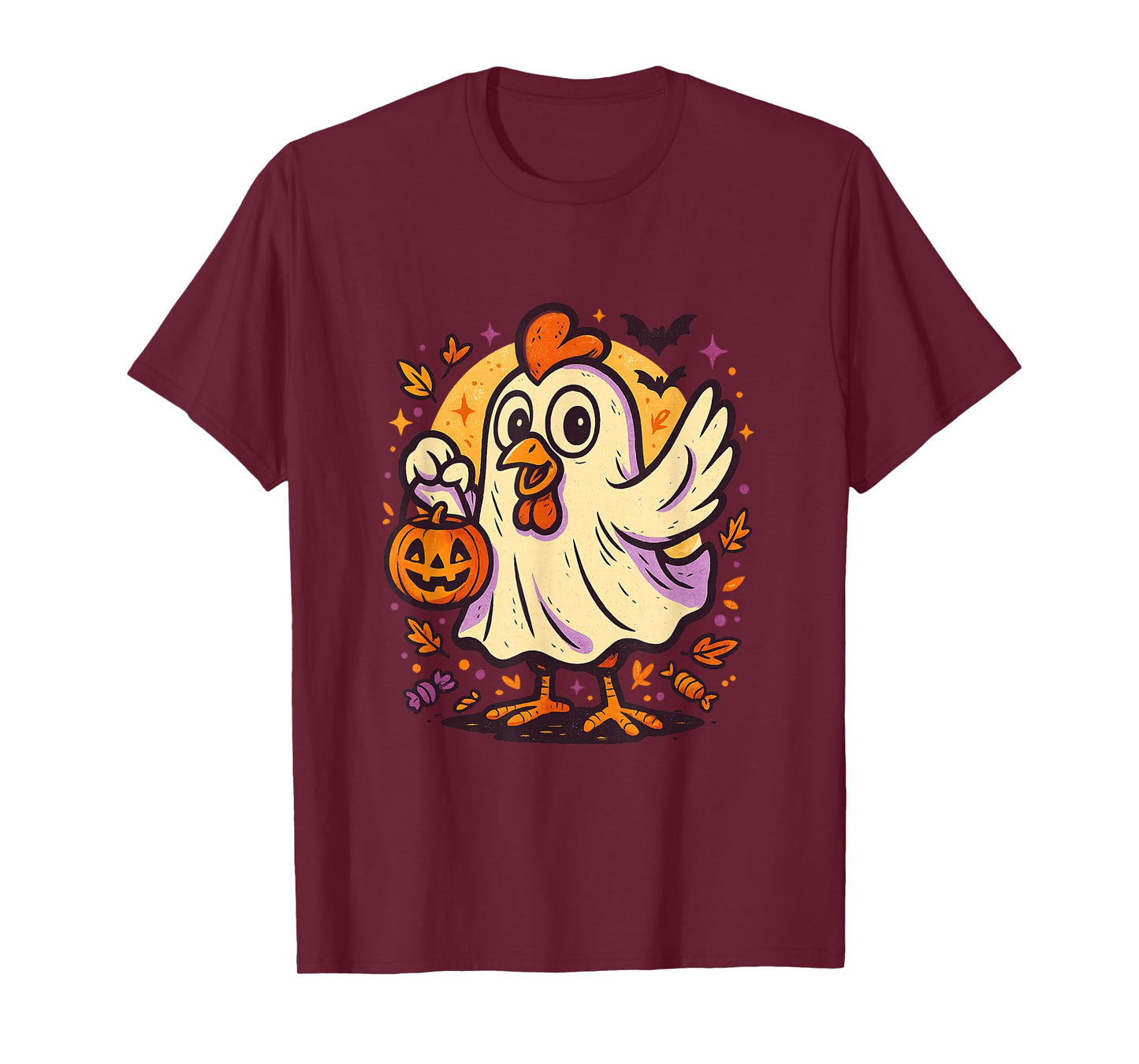 Ghost Chicken Halloween Costume – Funny Farm Poultry T-Shirt