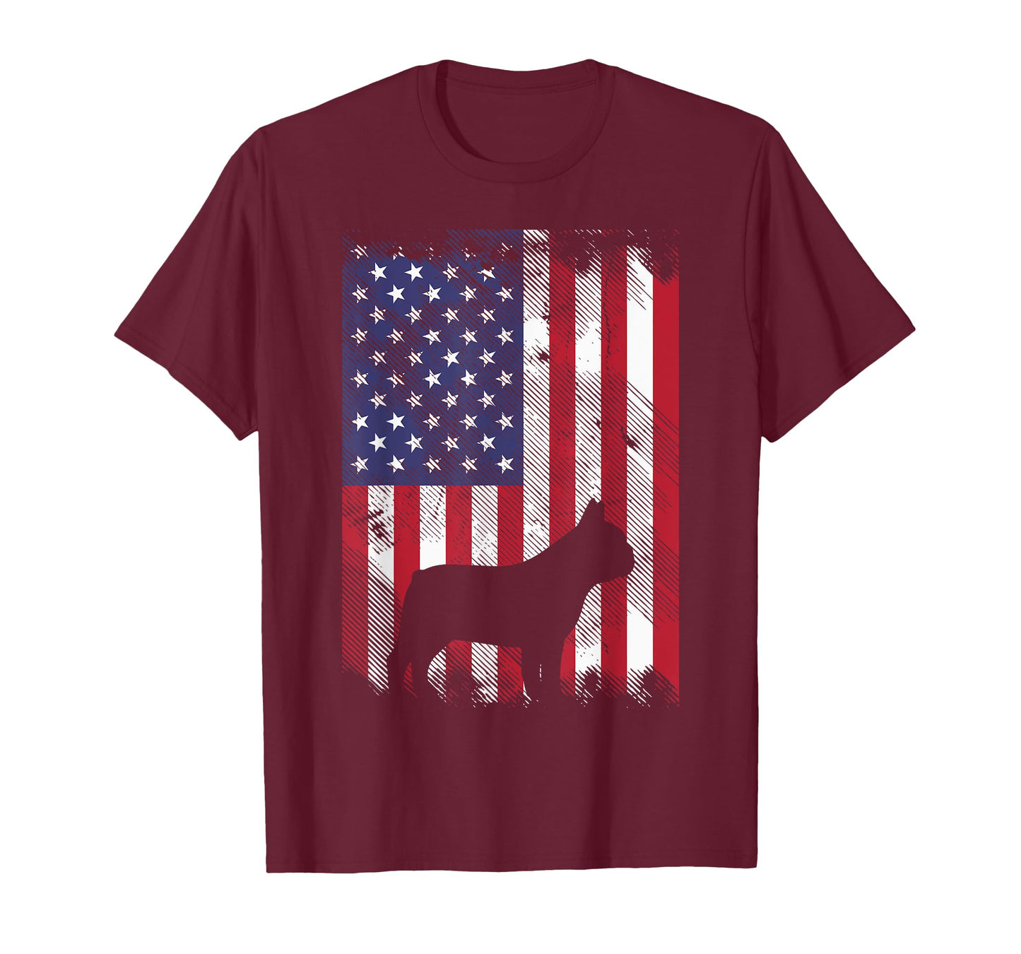 American Flag French Bulldog Frenchie Patriotic 4th Of July T-Shirt