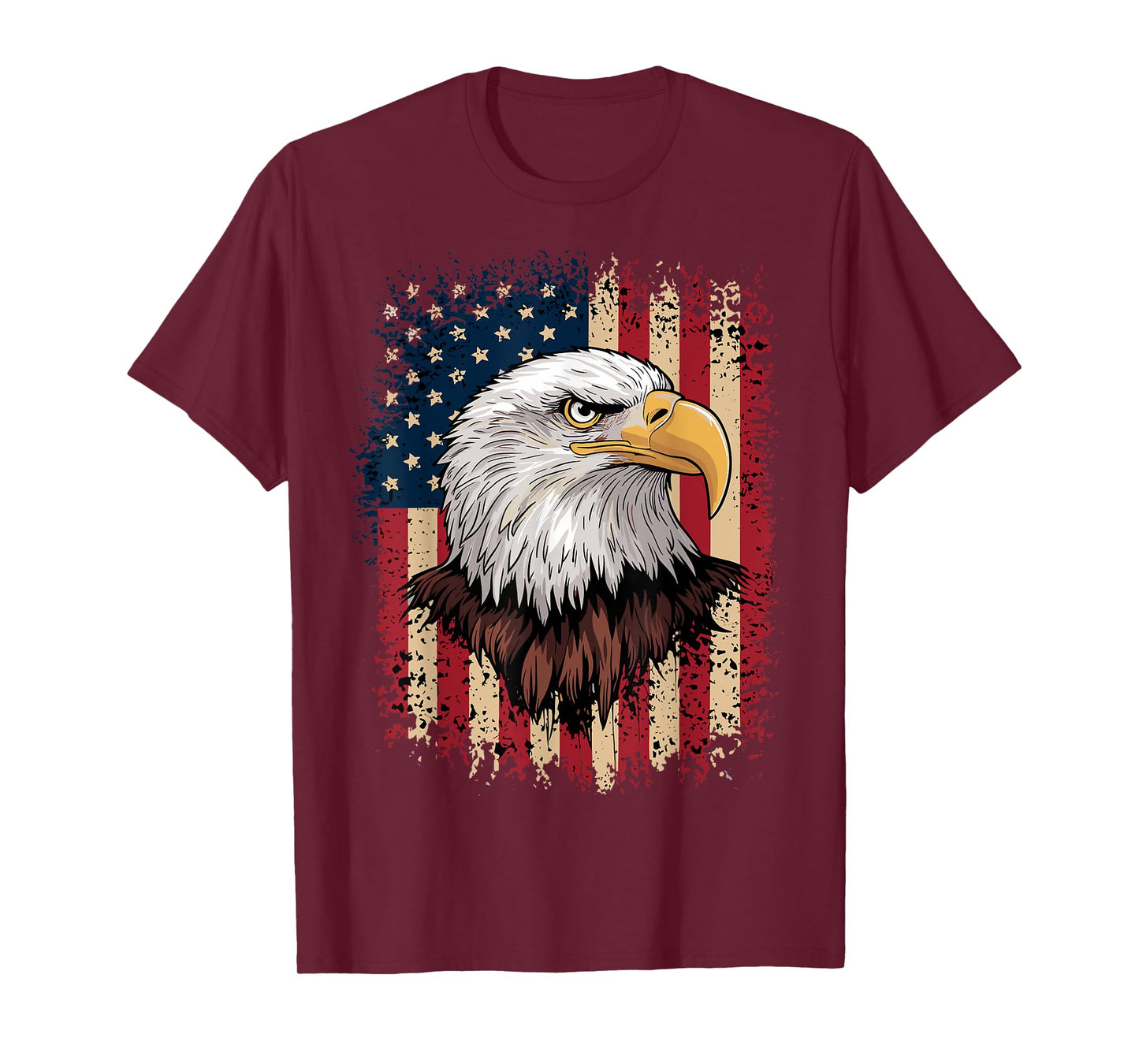American Flag Bald Eagle Patriotic T-Shirt