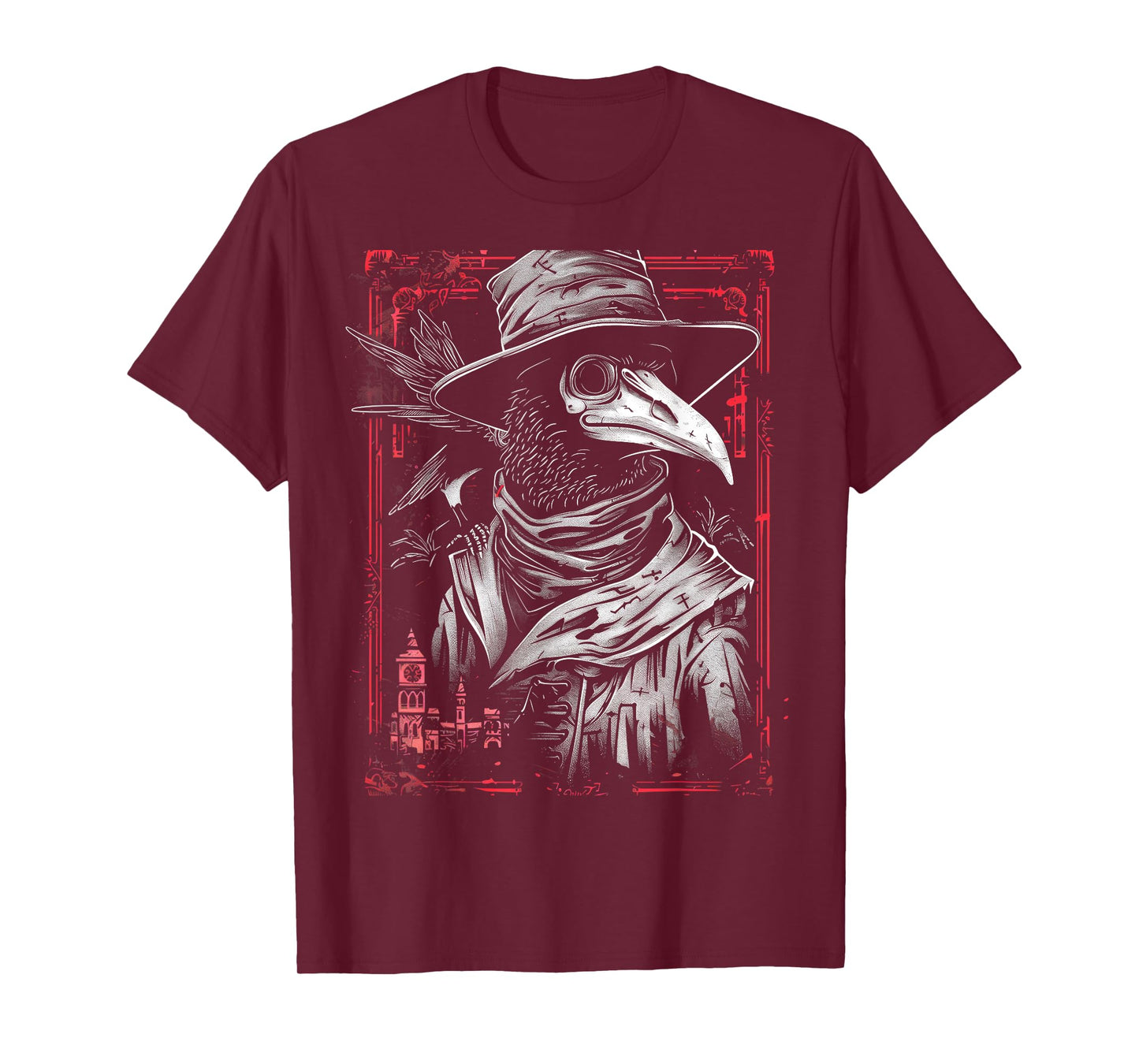 Gothic Art Plague Doctor Goth Aesthetic Plague T-Shirt