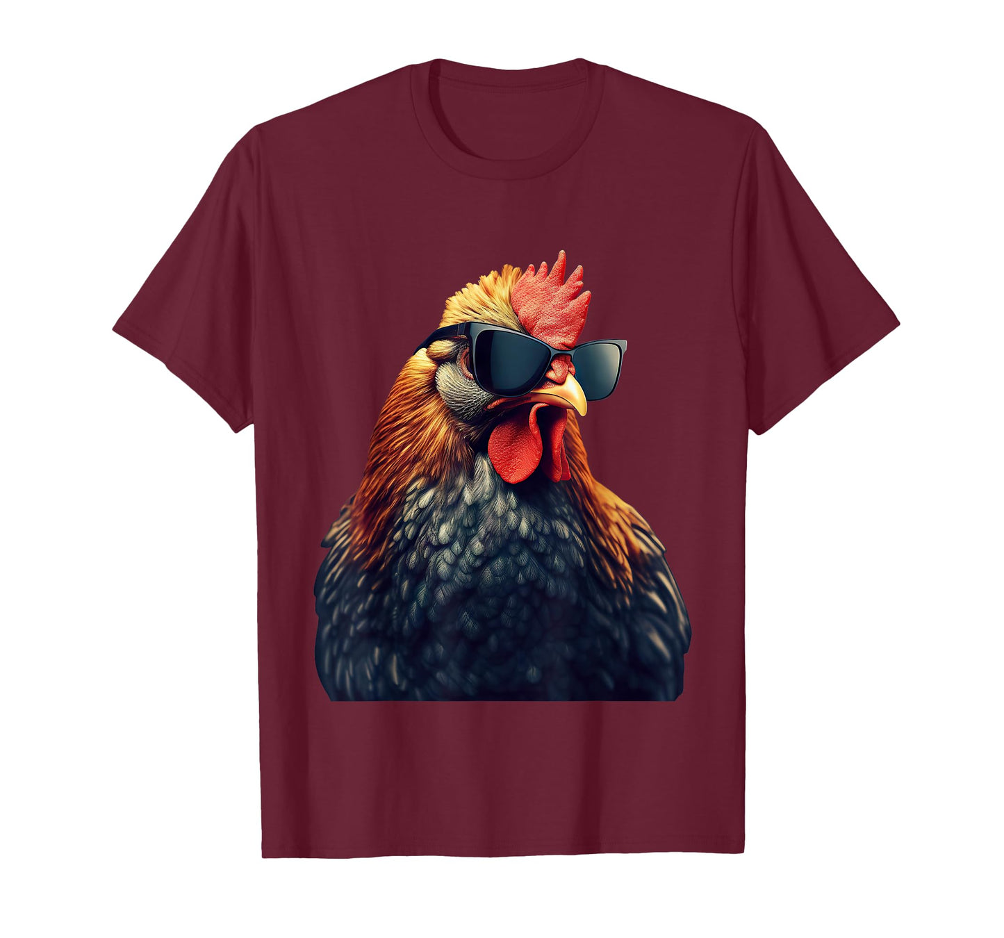 Retro Vintage Chicken Cool Rooster Wearing Sunglasses T-Shirt