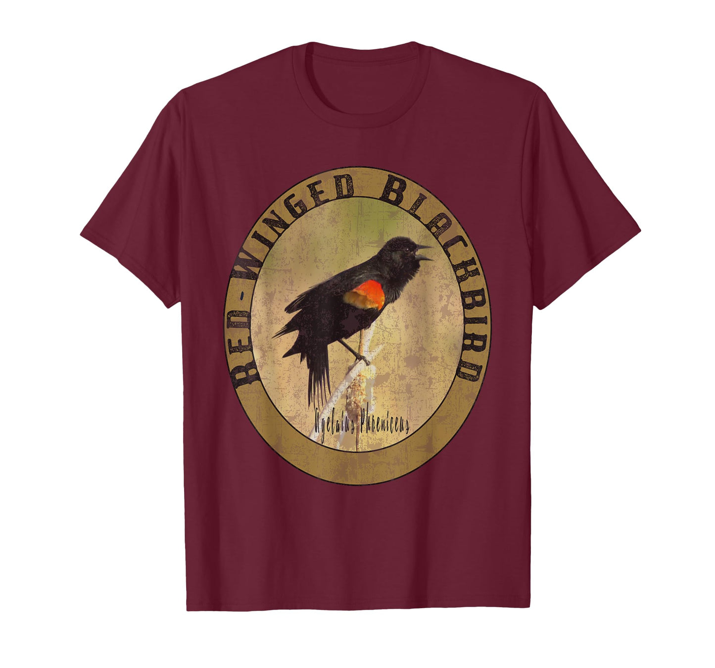 Birdwatcher Birder Nature Lover Gift Red Winged Blackbird T-Shirt