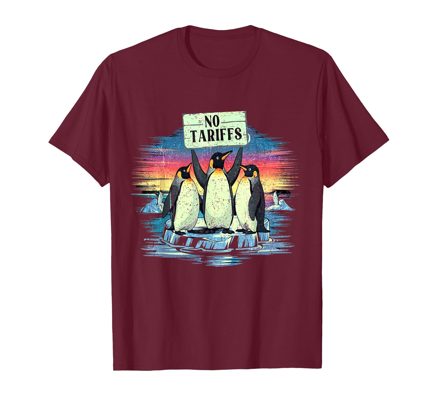 Funny Penguins NO TARIFFS Taxes T-Shirt