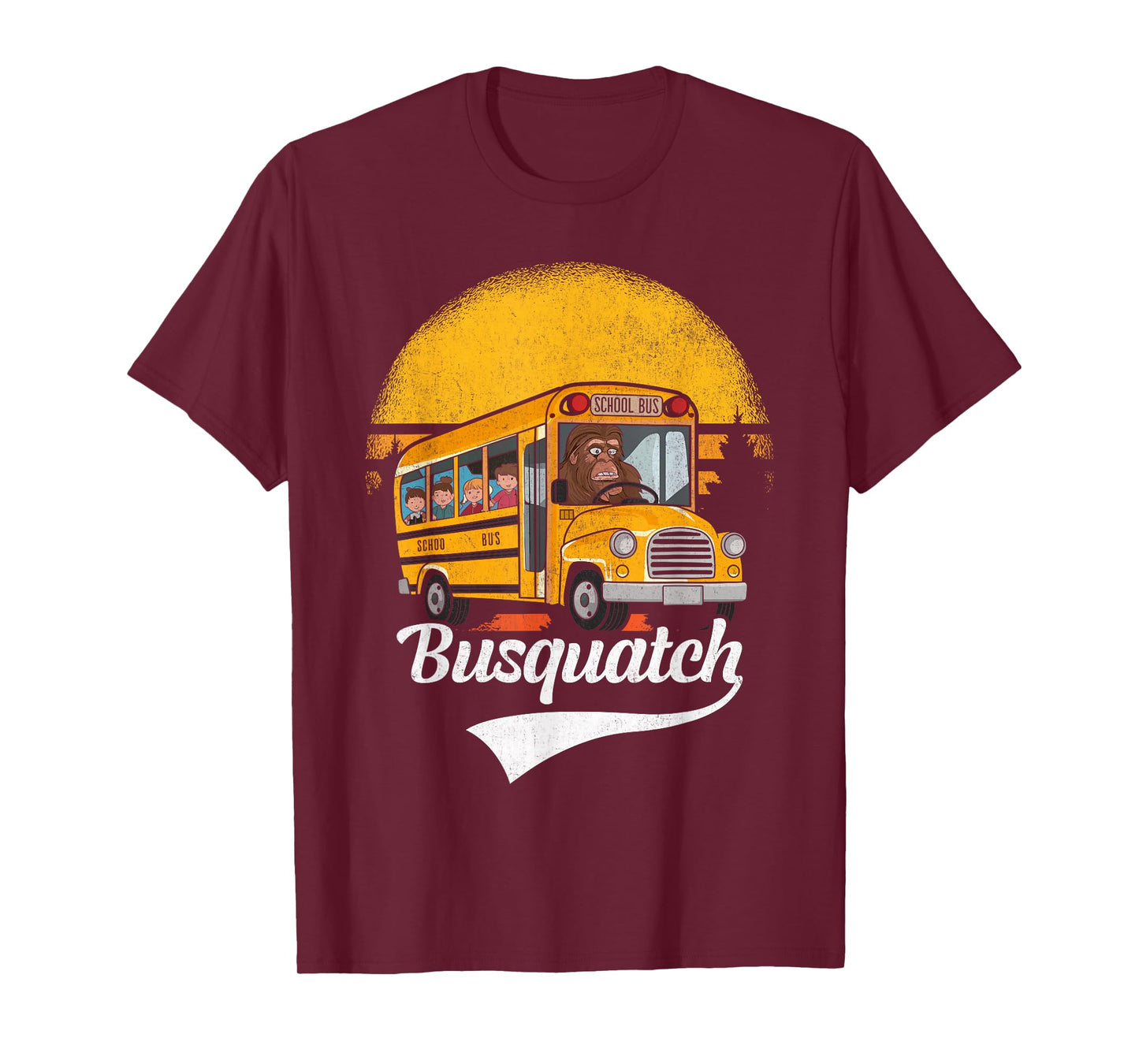 Funny Bigfoot School Bus Driver Funny School Bus Driver T-Shirt