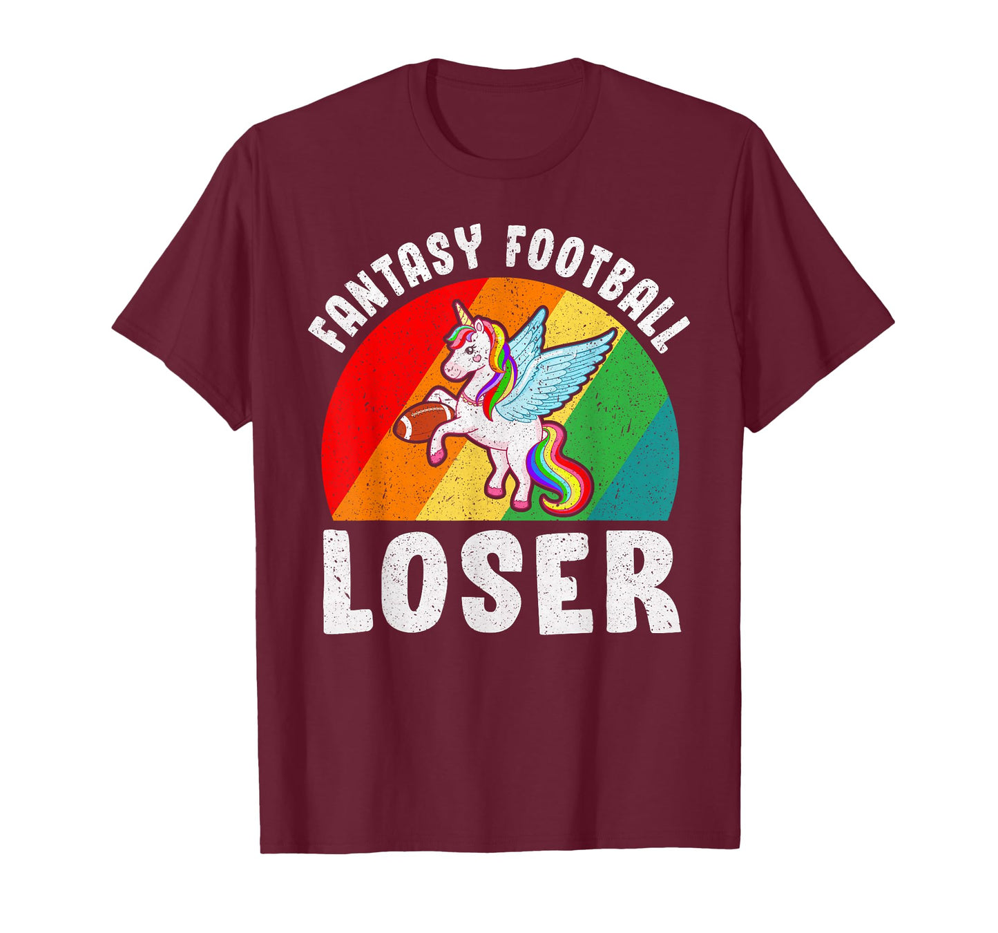 I Suck At Fantasy Football Loser Unicorn Draft Party T-Shirt