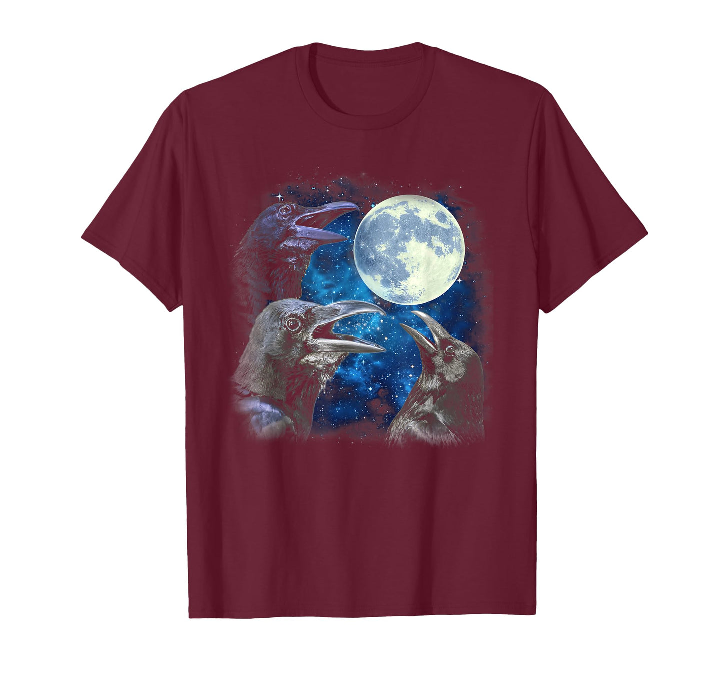 Crows Howling At The Moon - Funny Crow Bird T-Shirt