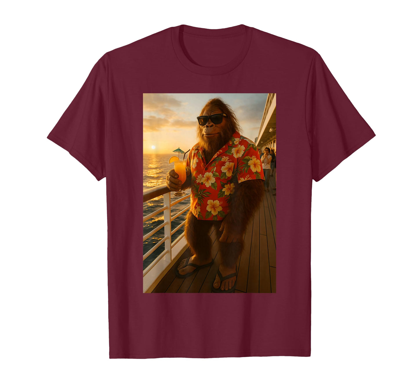 Funny Bigfoot Cruise Holiday T-Shirt