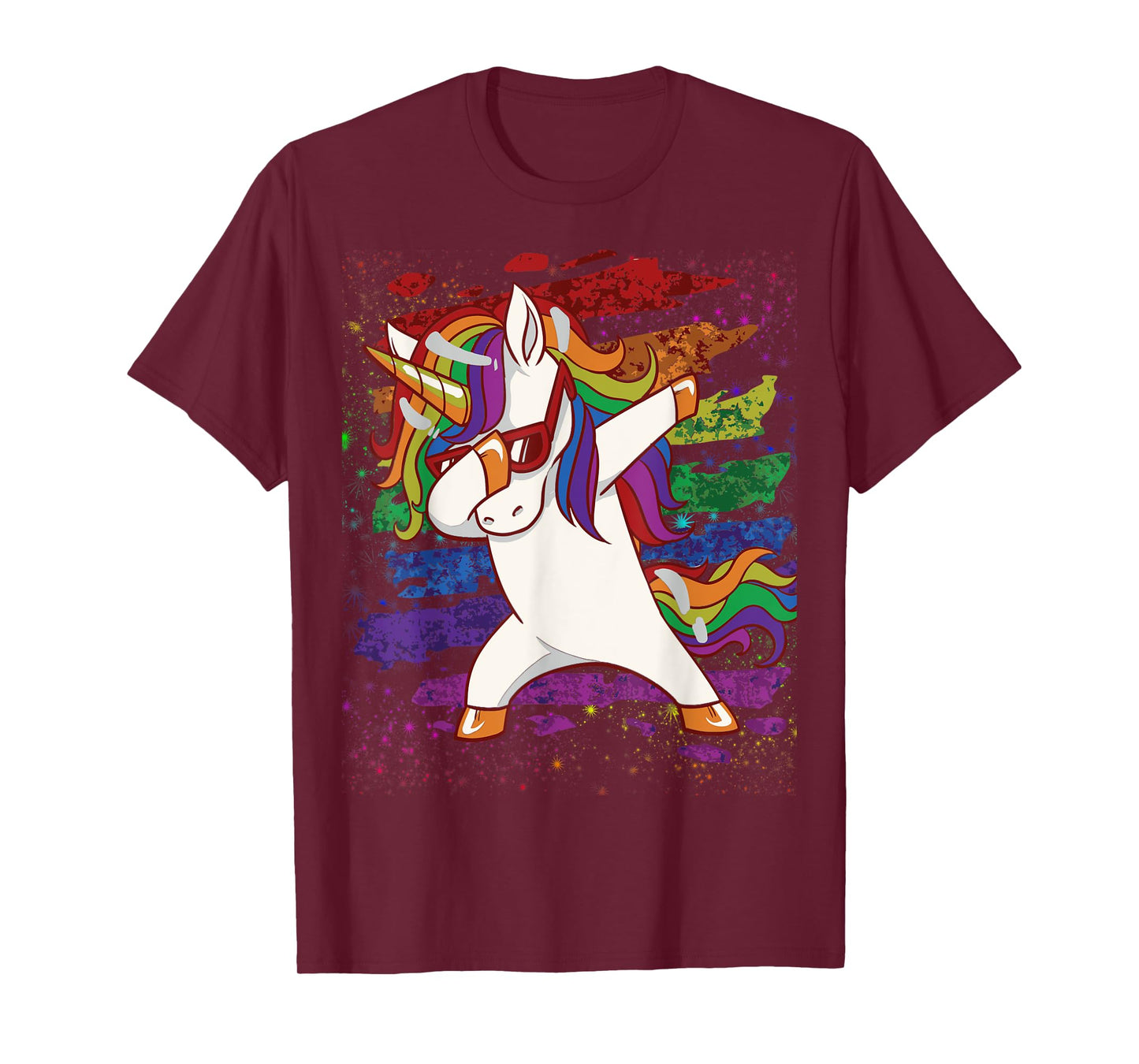 Dabbing Unicorn Magical Rainbow For LGBTQ Gay Pride Unicorn T-Shirt