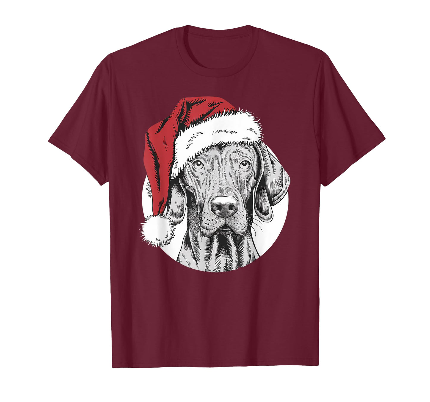 Joyful Vizsla Santa Dog on Vizsla Christmas Men Women Kids T-Shirt