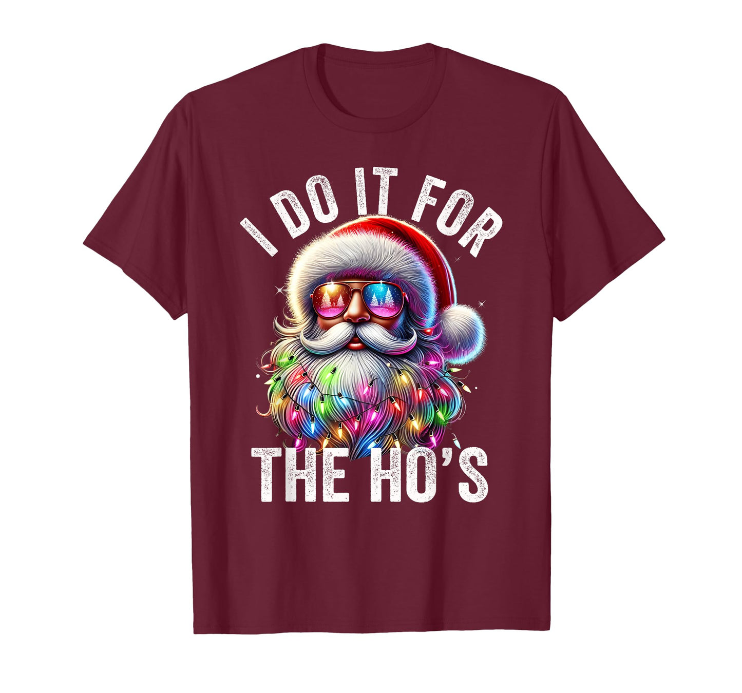 Funny Christmas Santa Claus I Do It For The Hos Cute Xmas T-Shirt