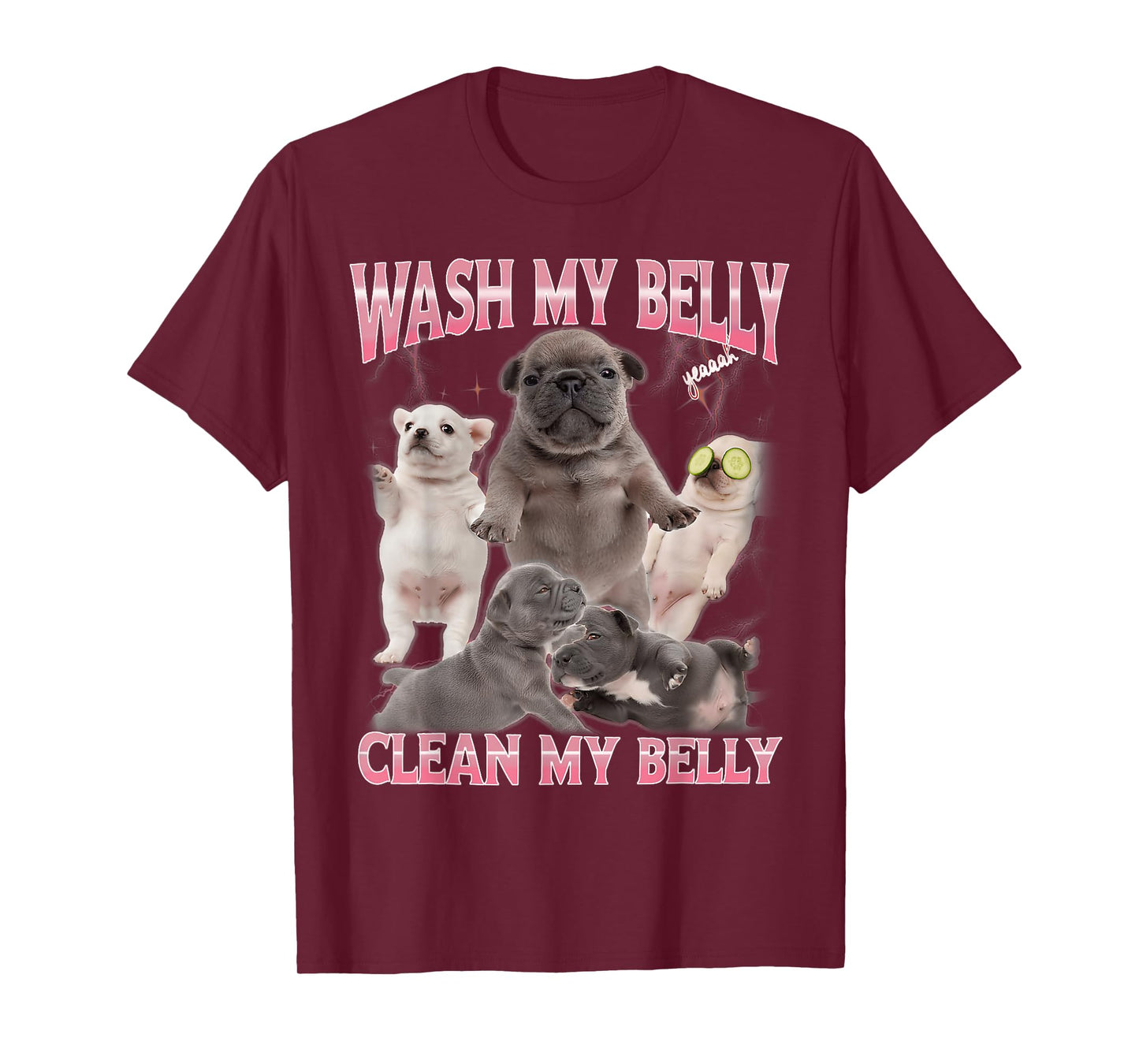 Pibble Meme Wash My Belly Funny Dog Clean My Belly Meme T-Shirt