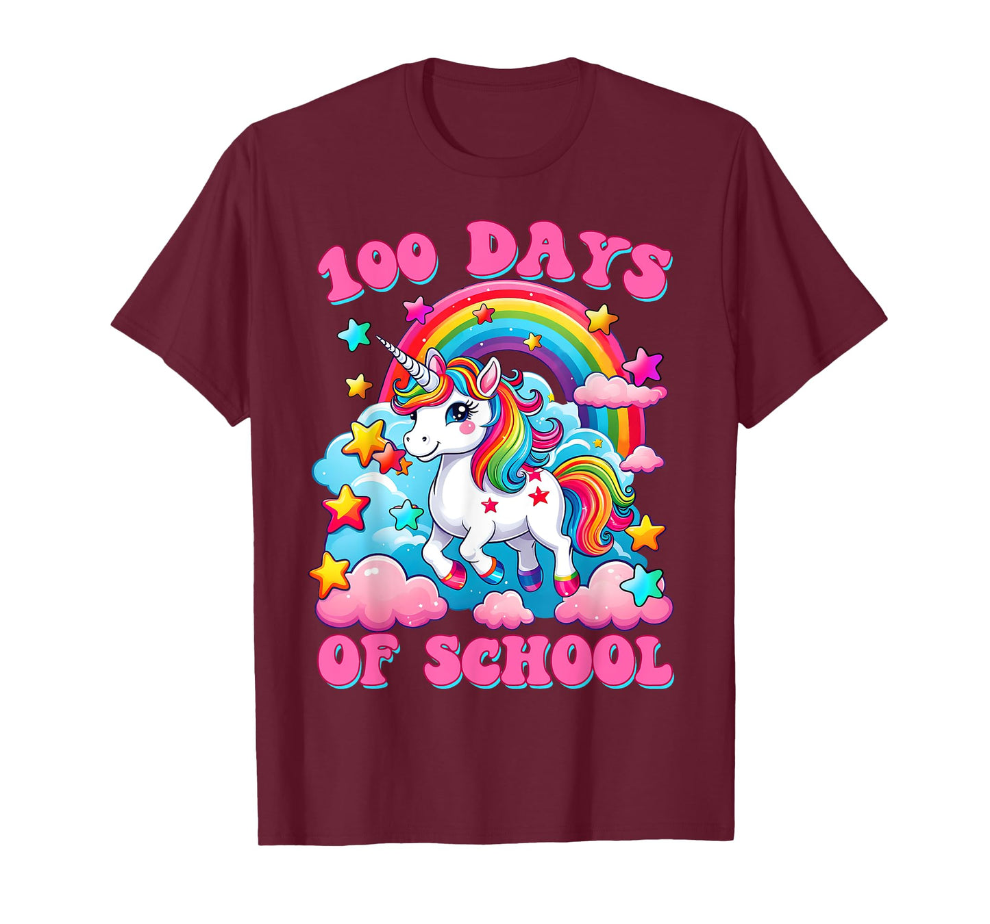 100 Days of School Unicorn Girls Cute 100th Day of School T-Shirt