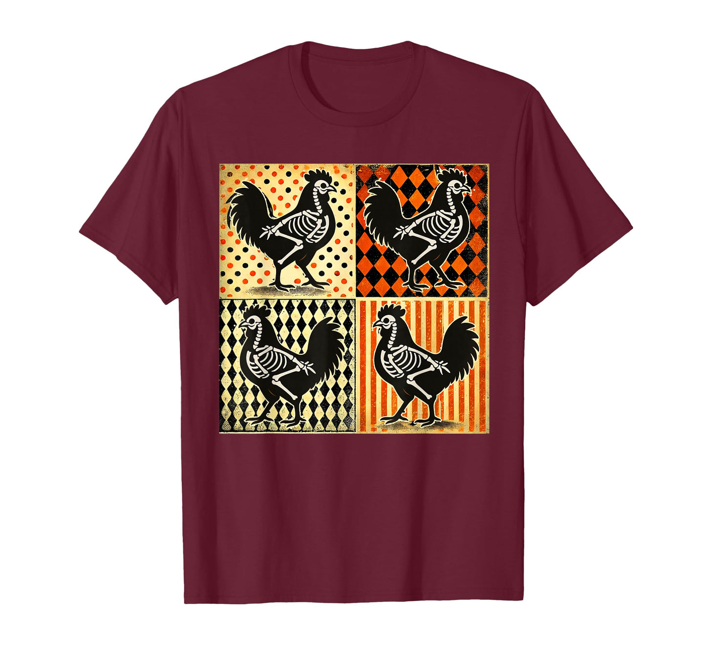 Halloween Chicken Skeleton Chicken Farm Animal Spooky T-Shirt