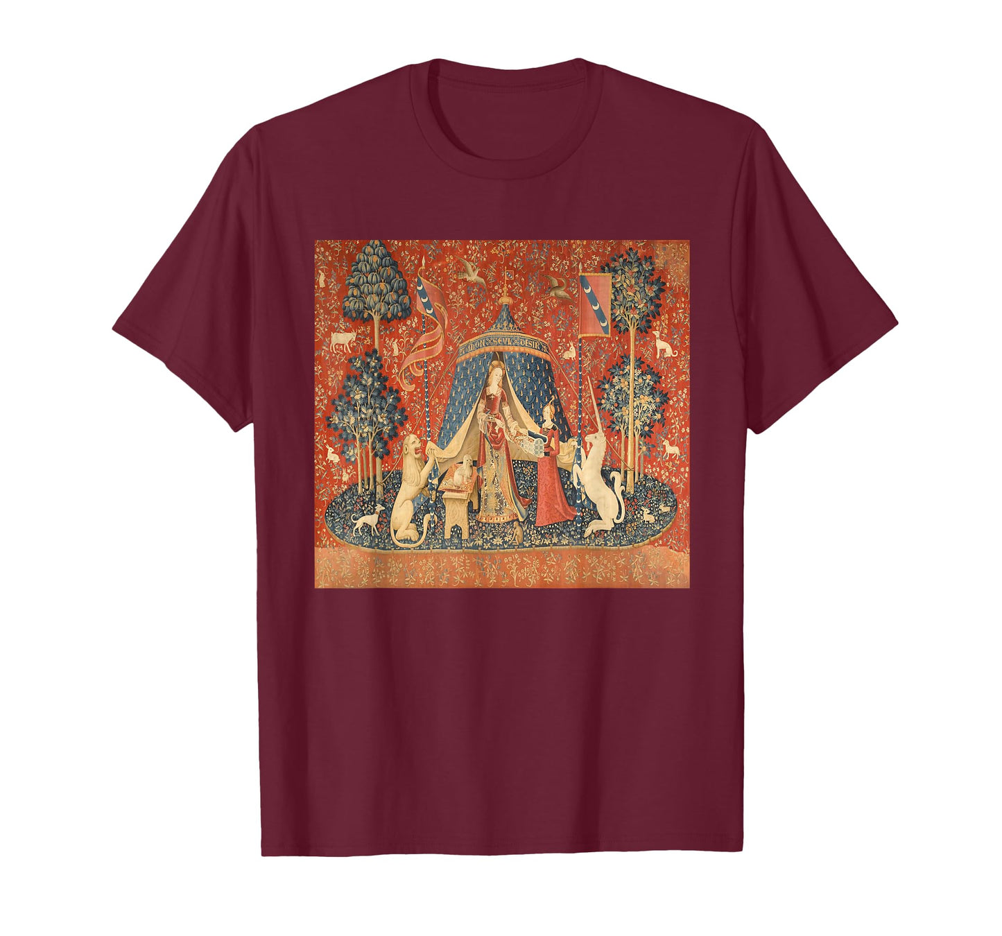 Lady And The Unicorn Tapestry T-Shirt