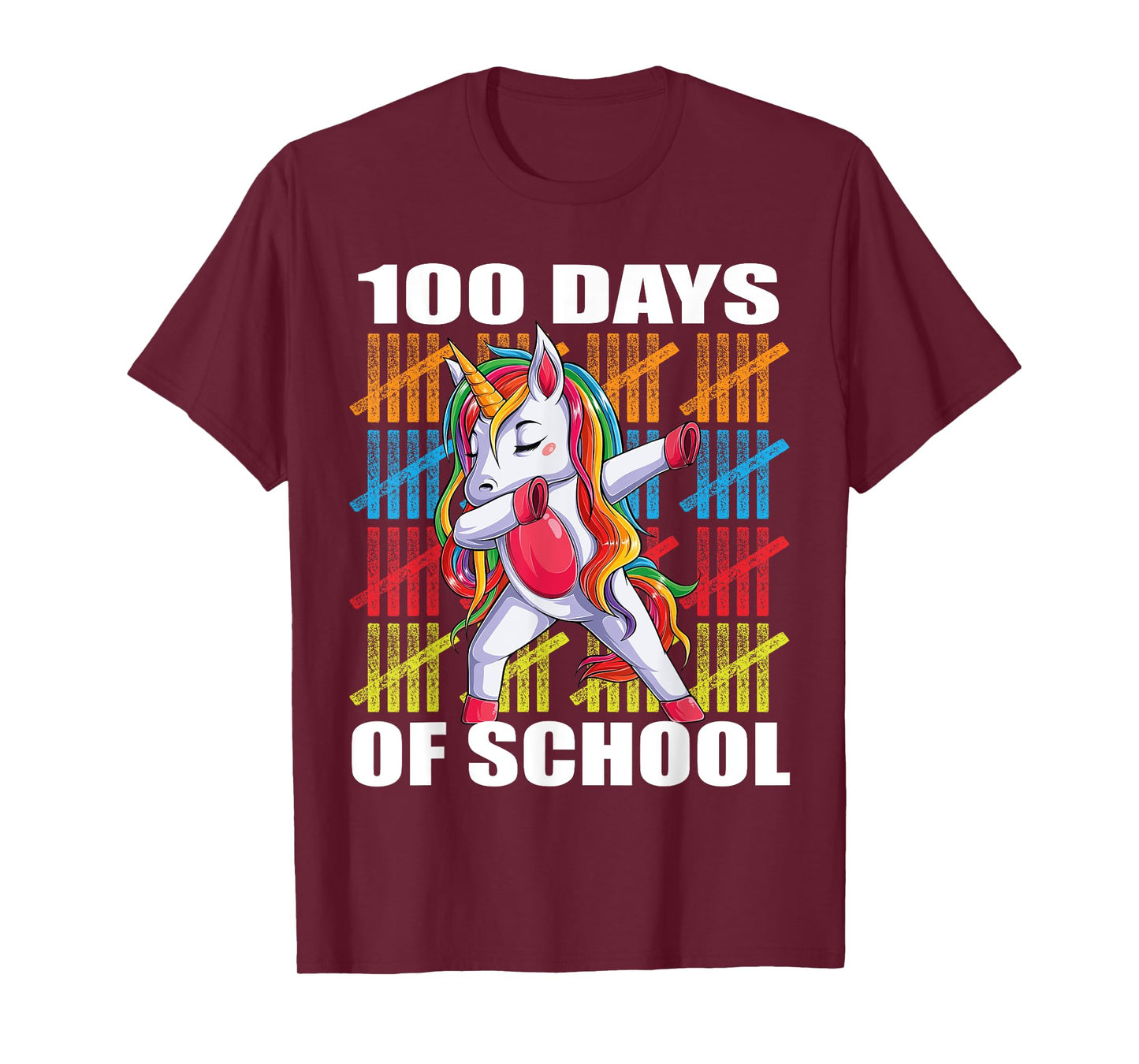 Happy 100th Day of School Unicorn Kids Teachers 100 Days T-Shirt