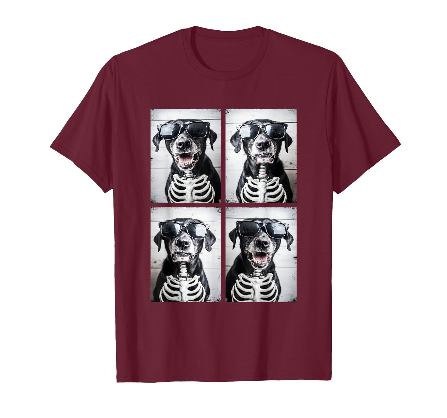 Labradors with Sunglasses Skeleton Costume Halloween Dogs T-Shirt
