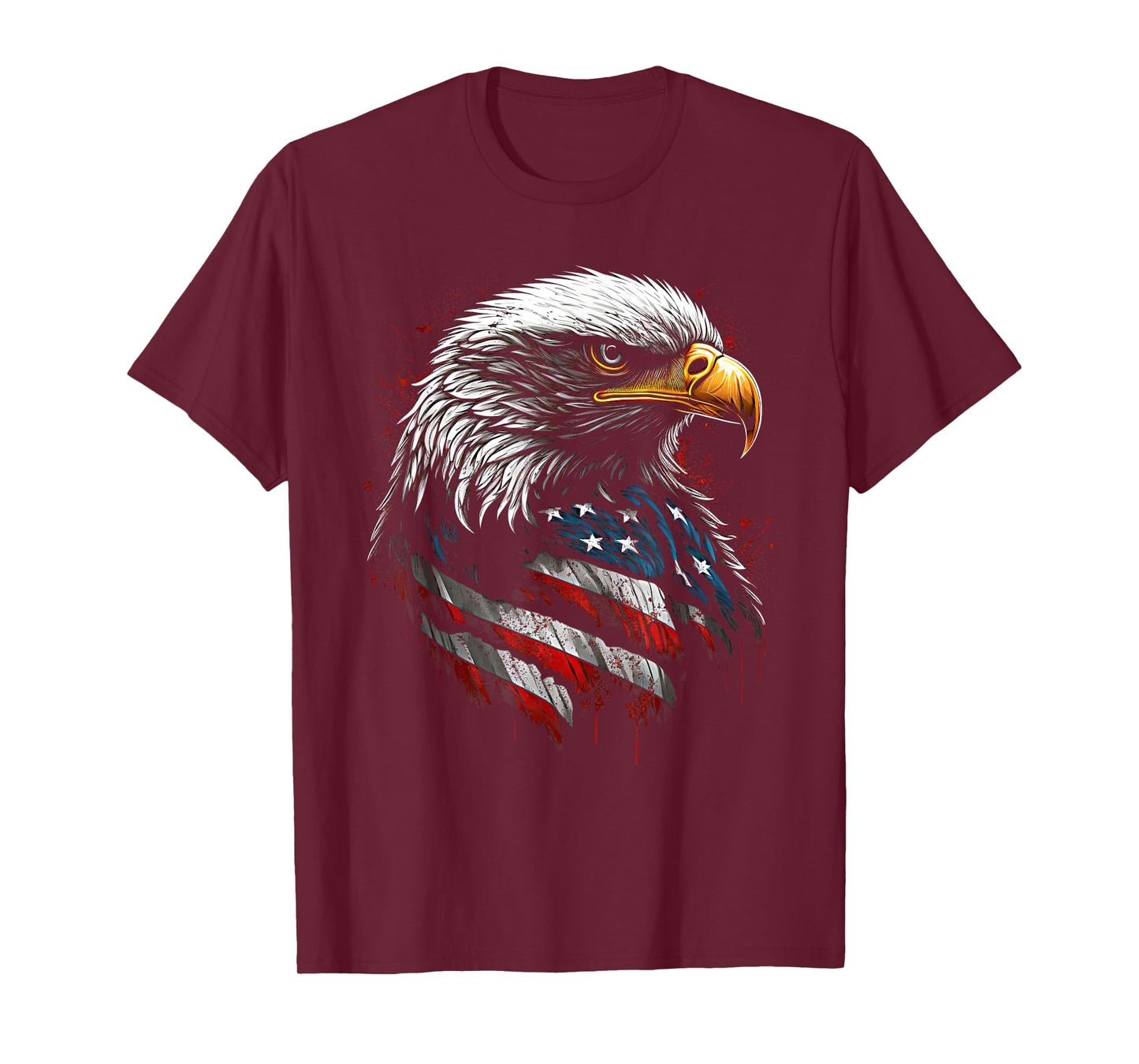 Patriotic Eagle USA American Flag 4th of July Men Women Boys T-Shirt