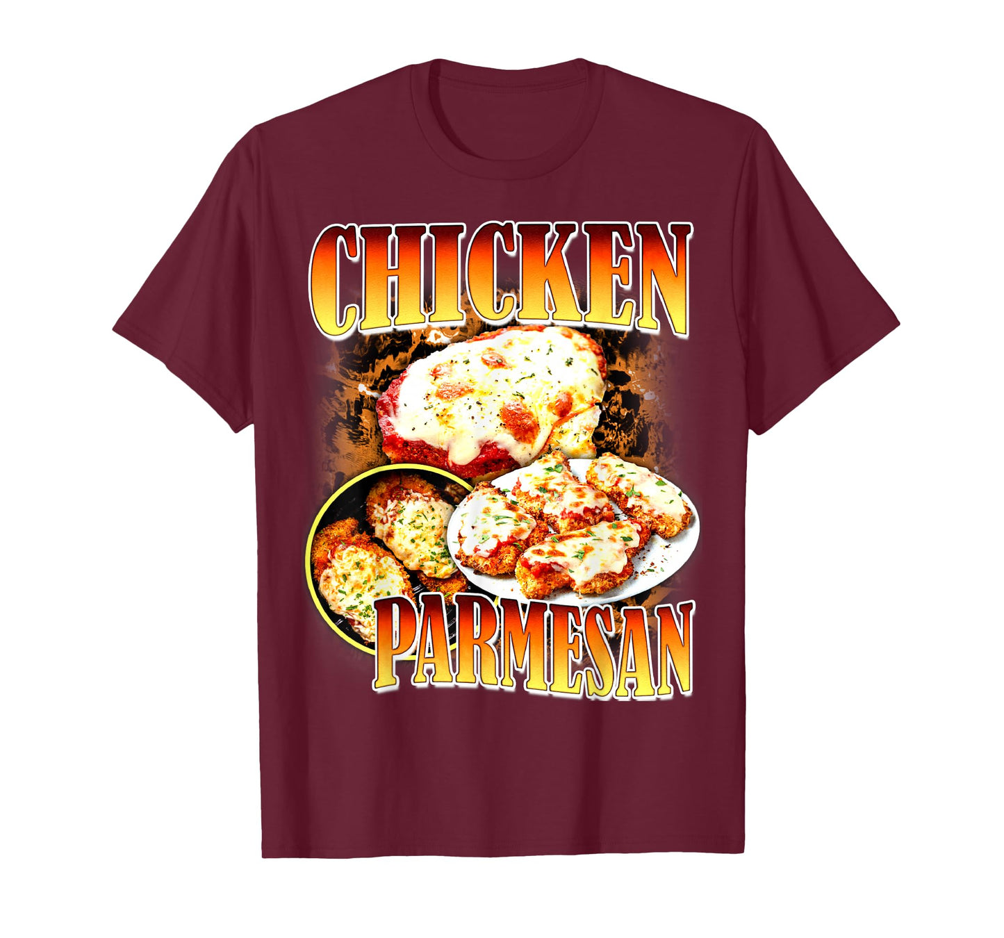 Chicken Parmesan Bootleg Rap Style Vintage 90s Italian Food T-Shirt