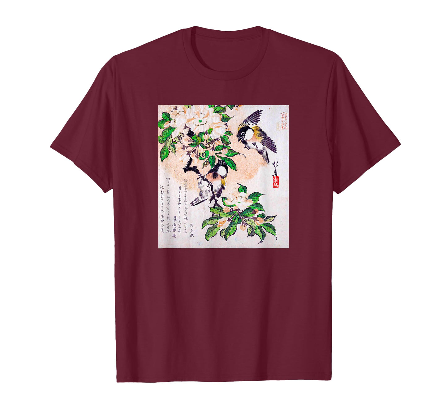 Japanese Art Hiroshige Woodblock Art Classic Print Retro Tee