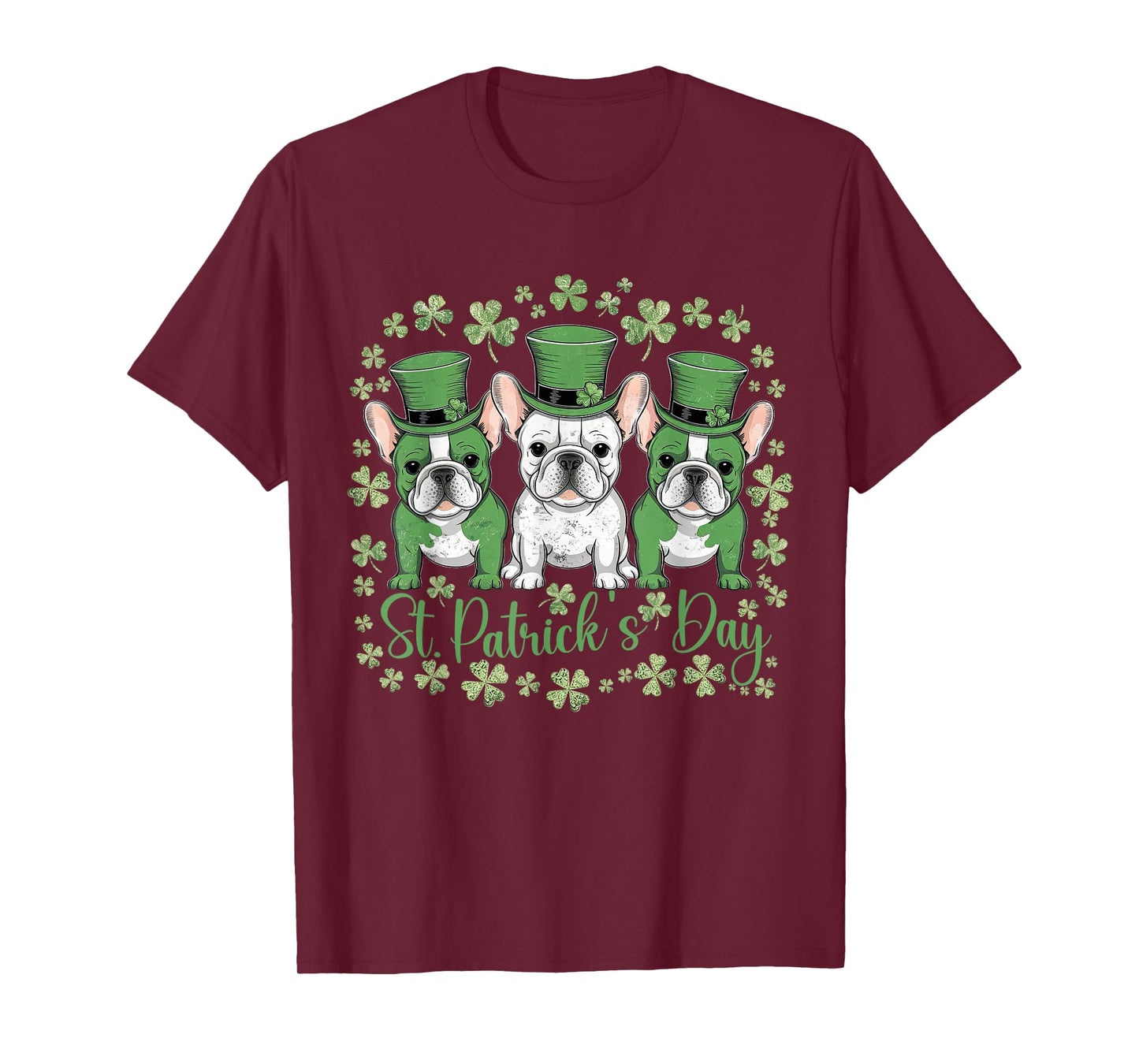 St Patricks Day French Bulldogs Dog Frenchie T-Shirt